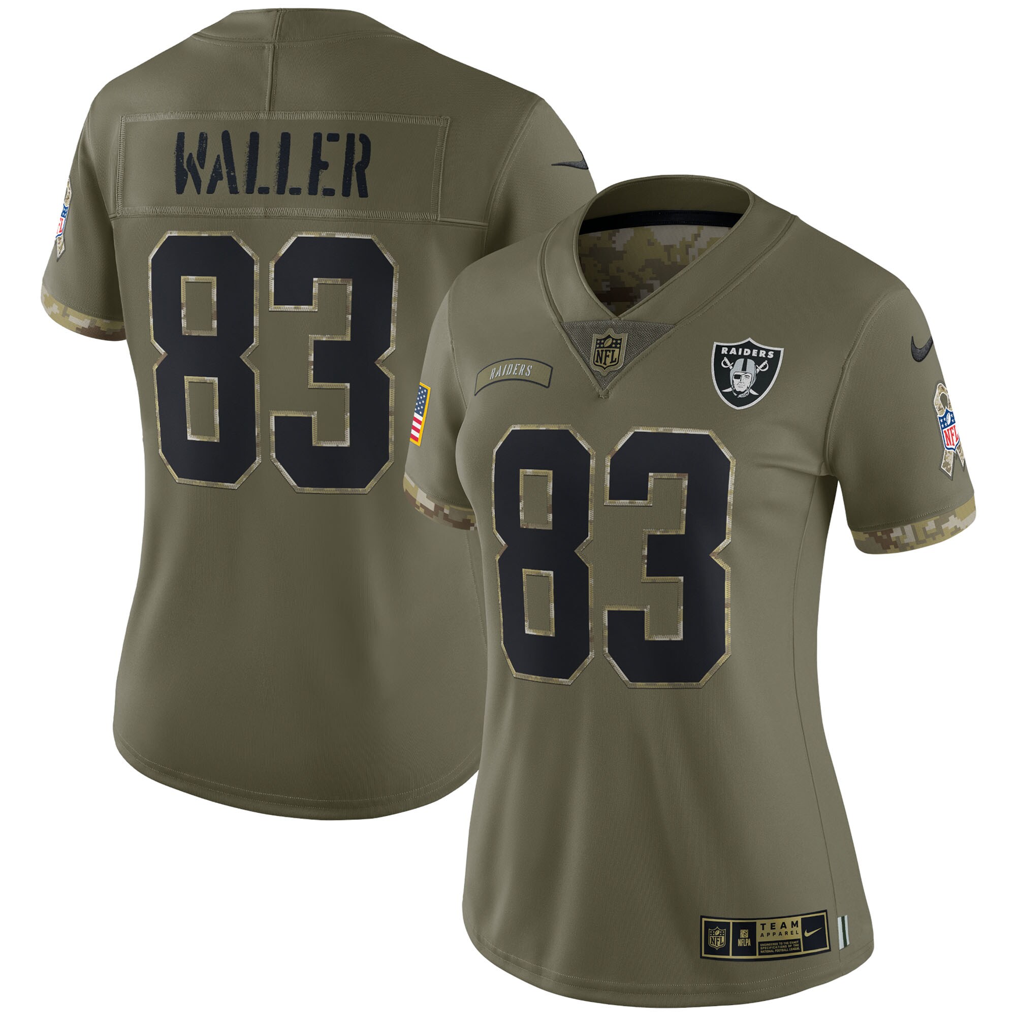 darren waller las vegas raiders nike womens salute to service limited jersey olive clowdercats hvjhd.jpg