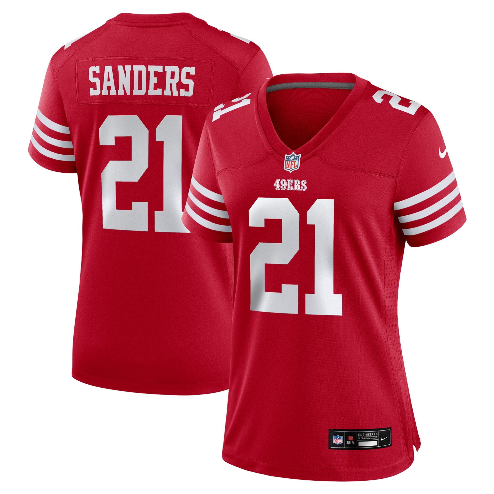 deion sanders san francisco 49ers nike womens retired player game jersey scarlet clowdercats j6oc4.jpg