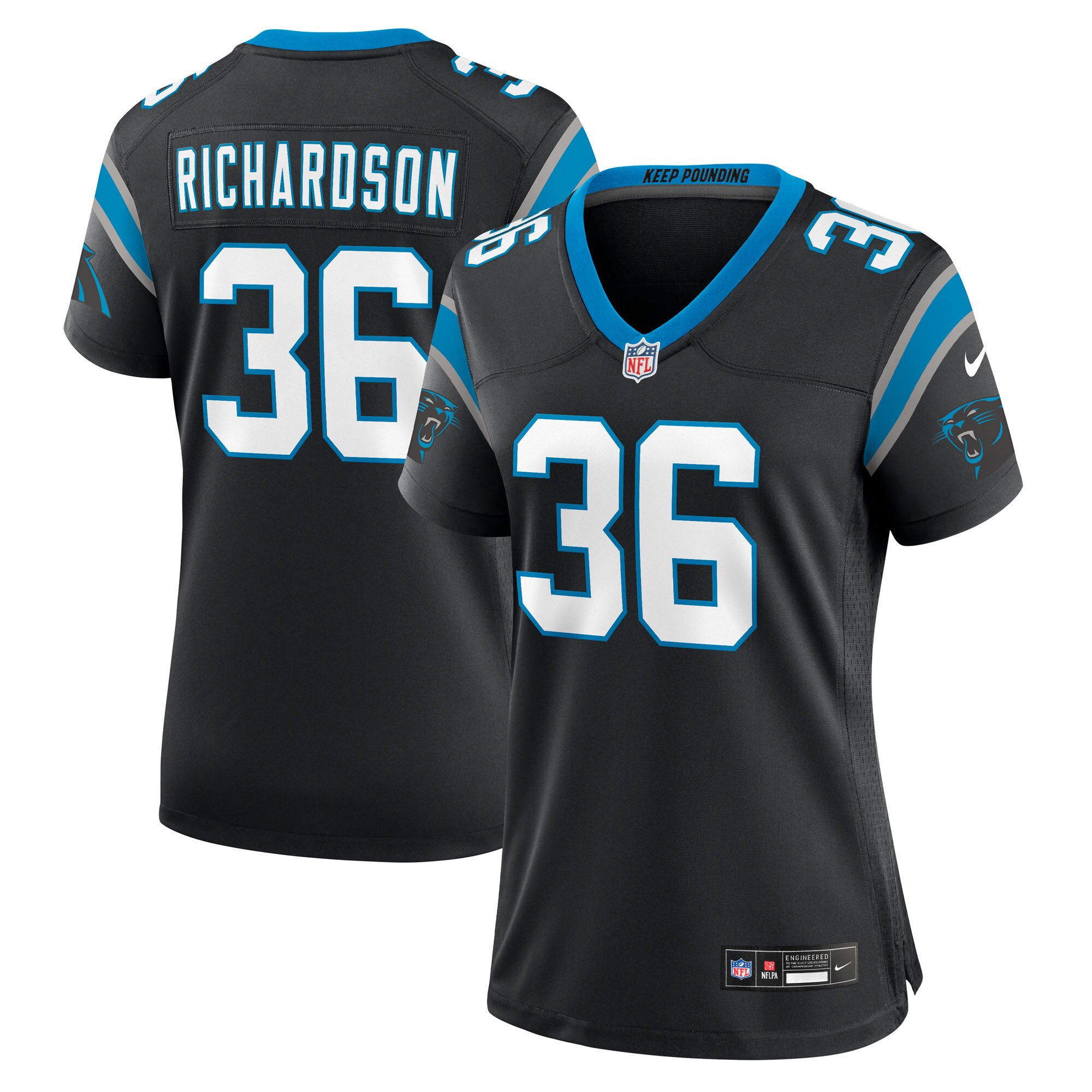 demani richardson carolina panthers nike womens team game jersey black clowdercats qqhp8.jpg