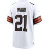 denzel ward cleveland browns nike game jersey white clowdercats knkgk.jpg