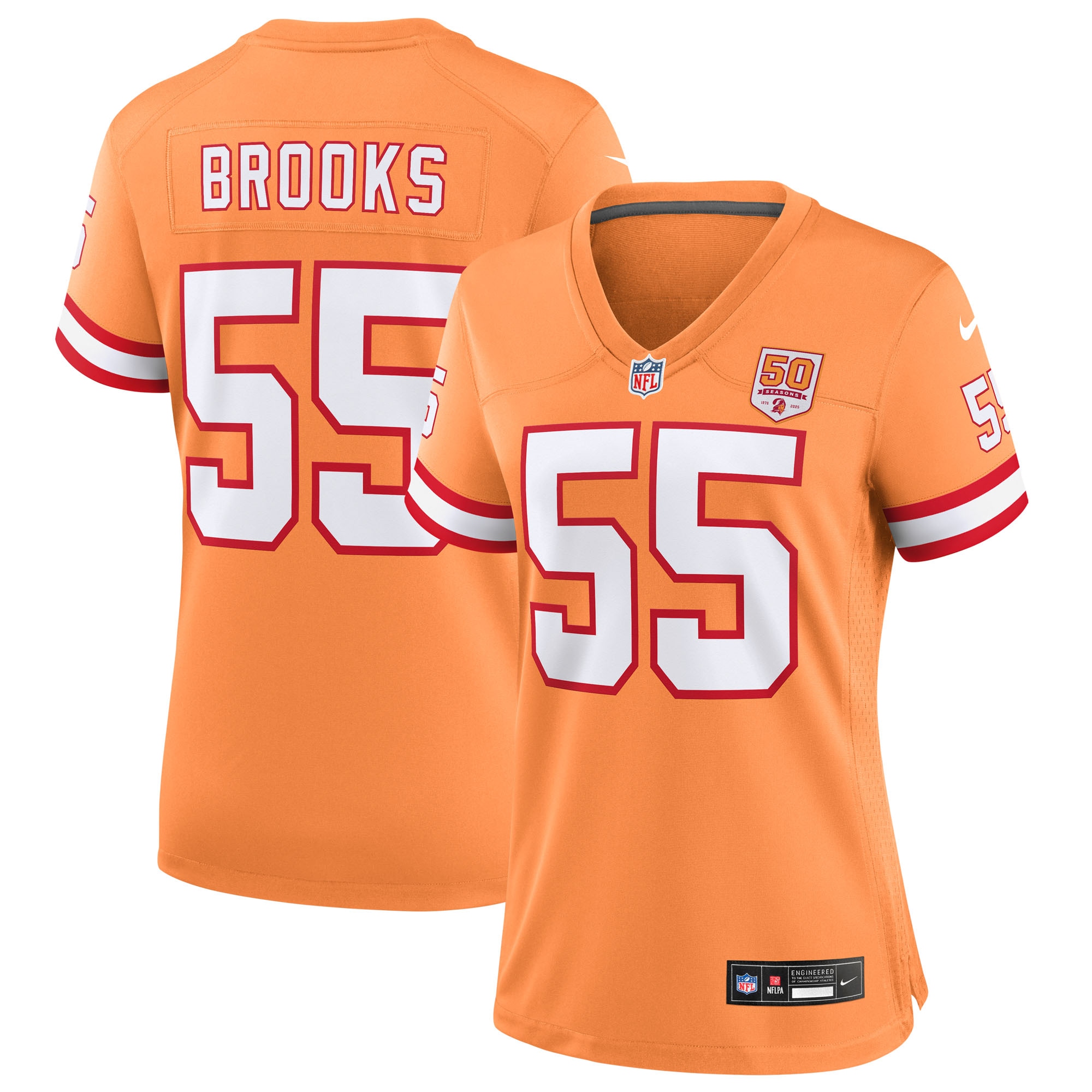derrick brooks tampa bay buccaneers nike womens 50th season game jersey creamsicle clowdercats swci0.jpg