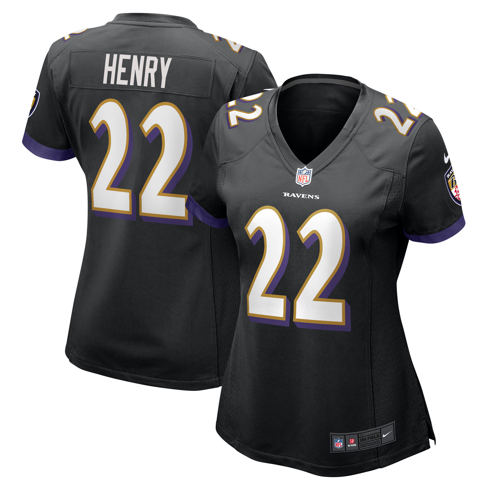 derrick henry baltimore ravens nike womens alternate game jersey black clowdercats qavbl.jpg
