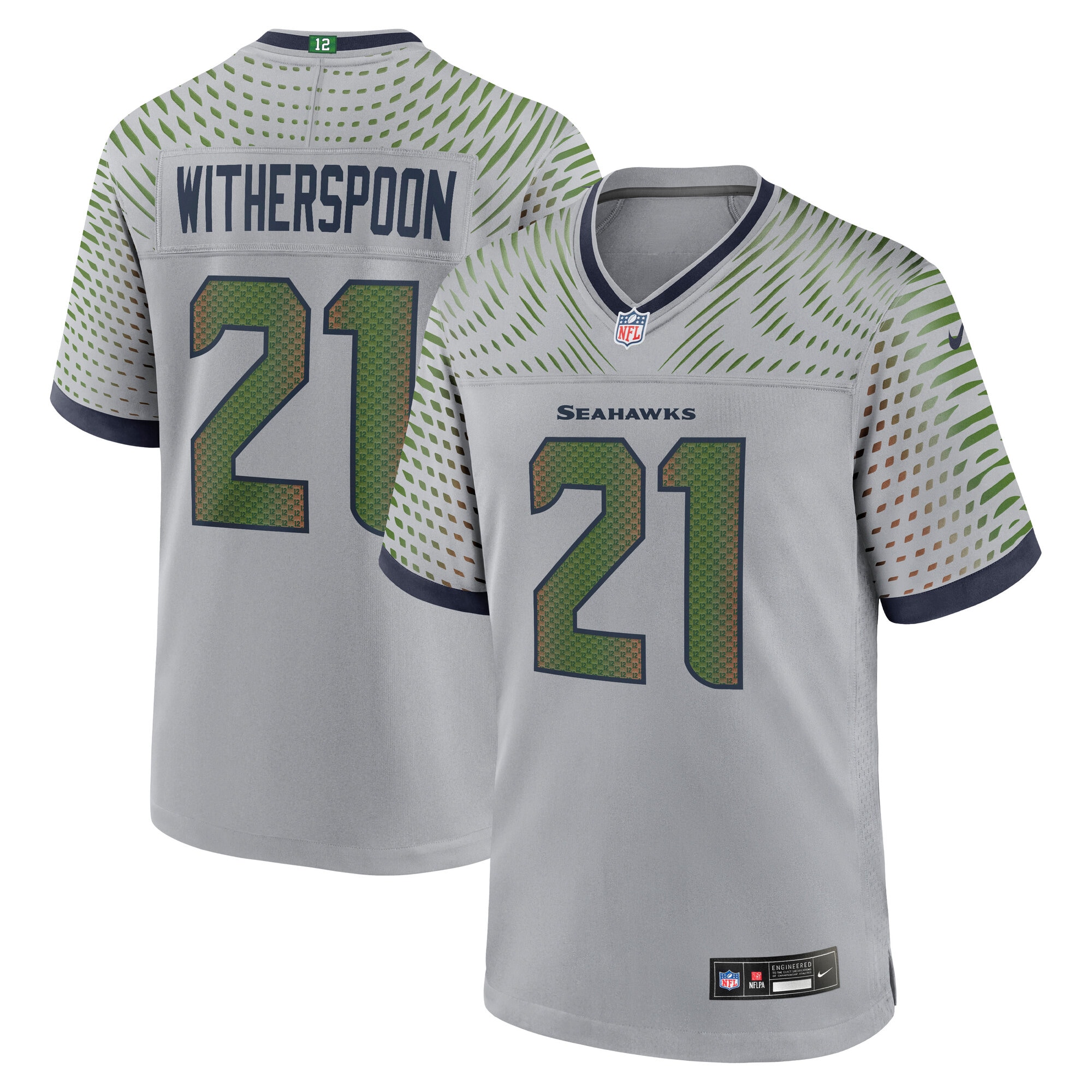 devon witherspoon seattle seahawks nike 2025 rivalries collection game jersey wolf gray clowdercats 8rat5.jpg