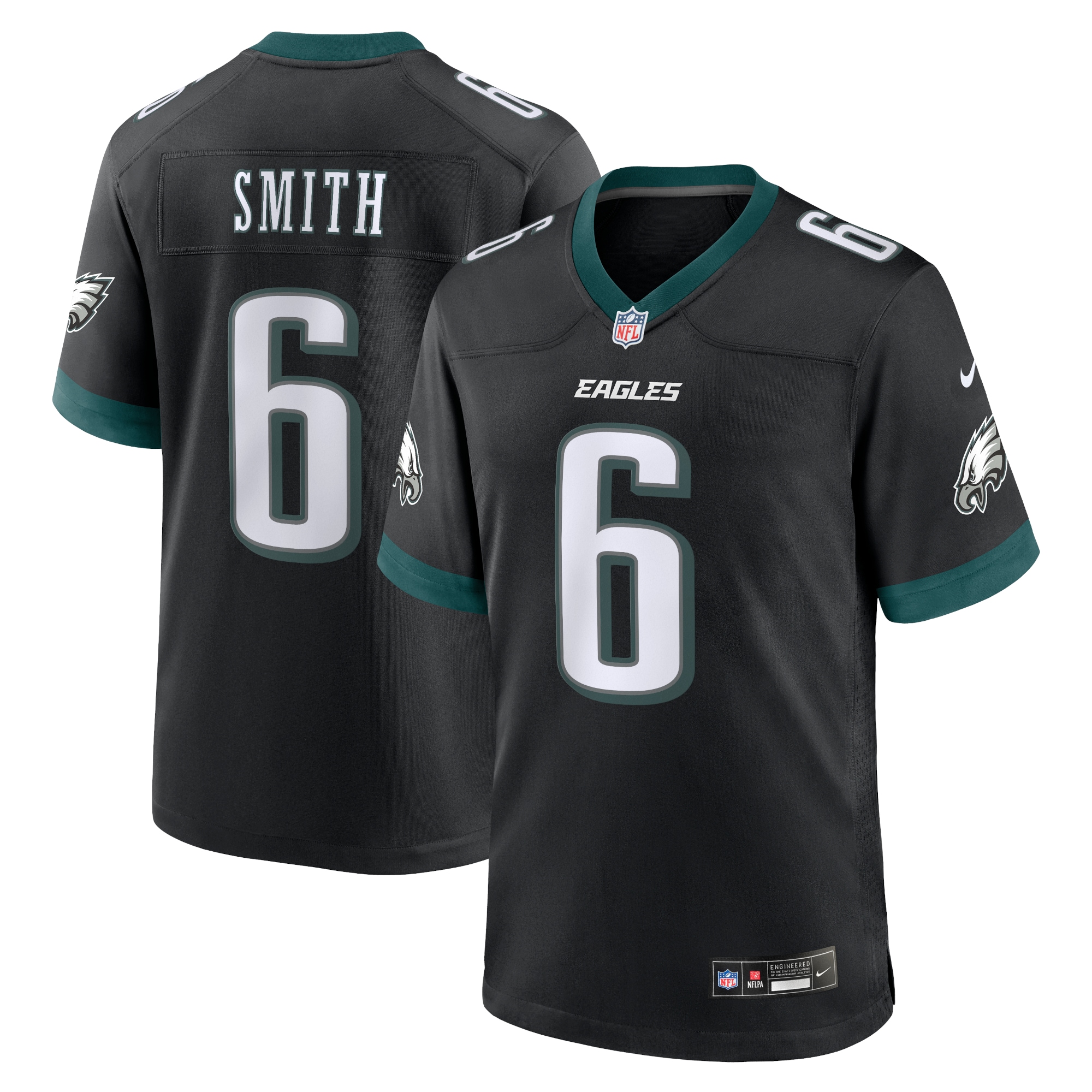 devonta smith philadelphia eagles nike alternate game jersey black clowdercats mwlgo.jpg
