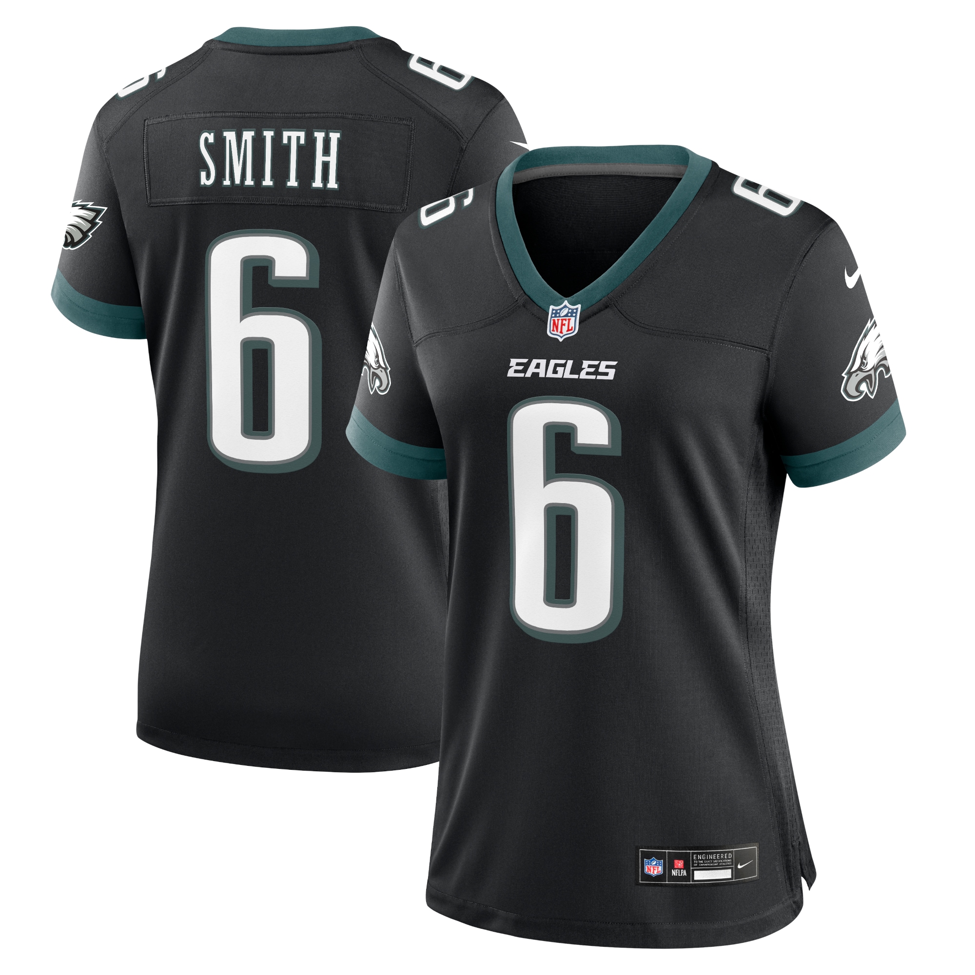 devonta smith philadelphia eagles nike womens alternate game jersey black clowdercats kwtok.jpg