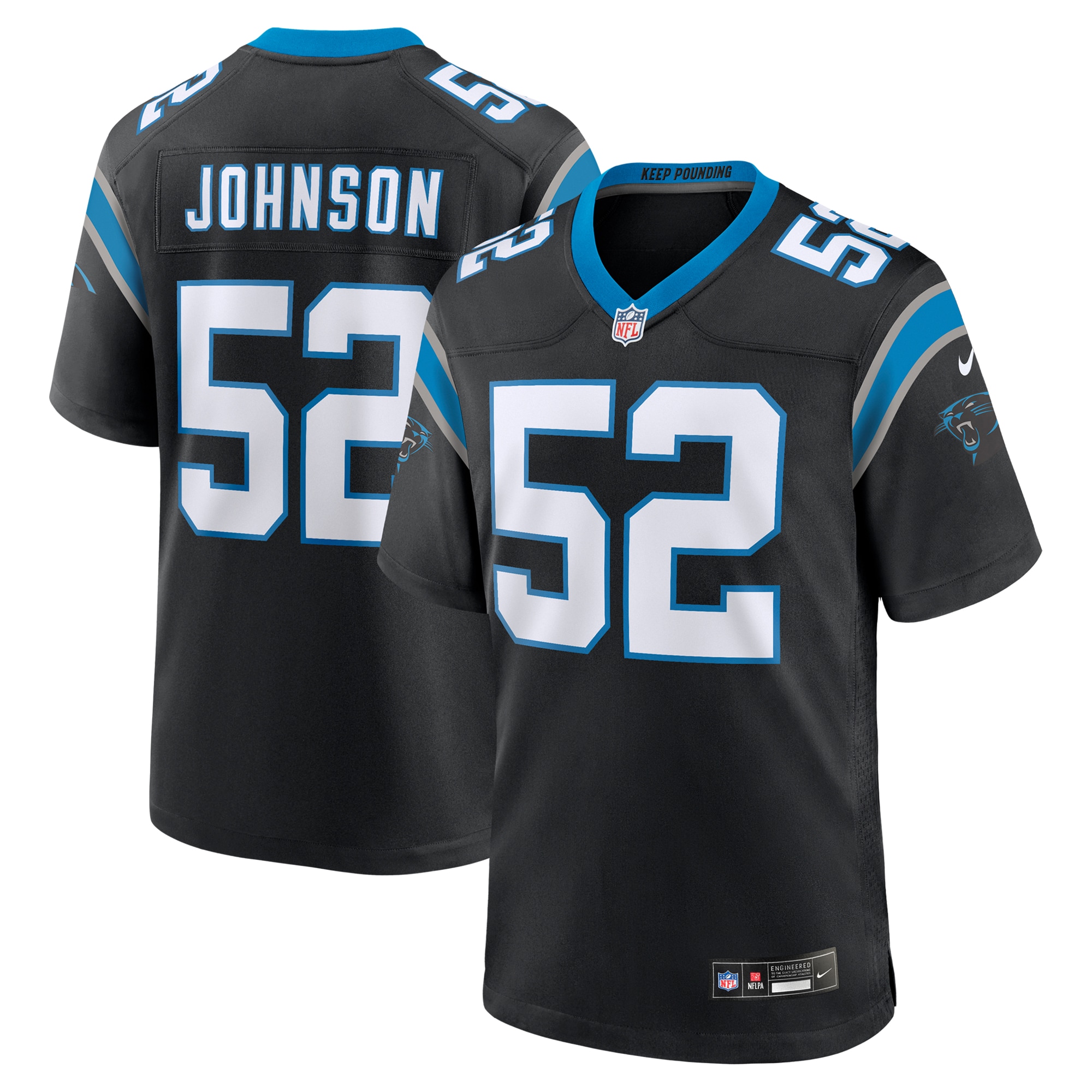 dj johnson carolina panthers nike game jersey black clowdercats p2yux.jpg