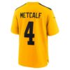 dk metcalf pittsburgh steelers nike alternate 1933 throwback game jersey gold clowdercats okstk.jpg