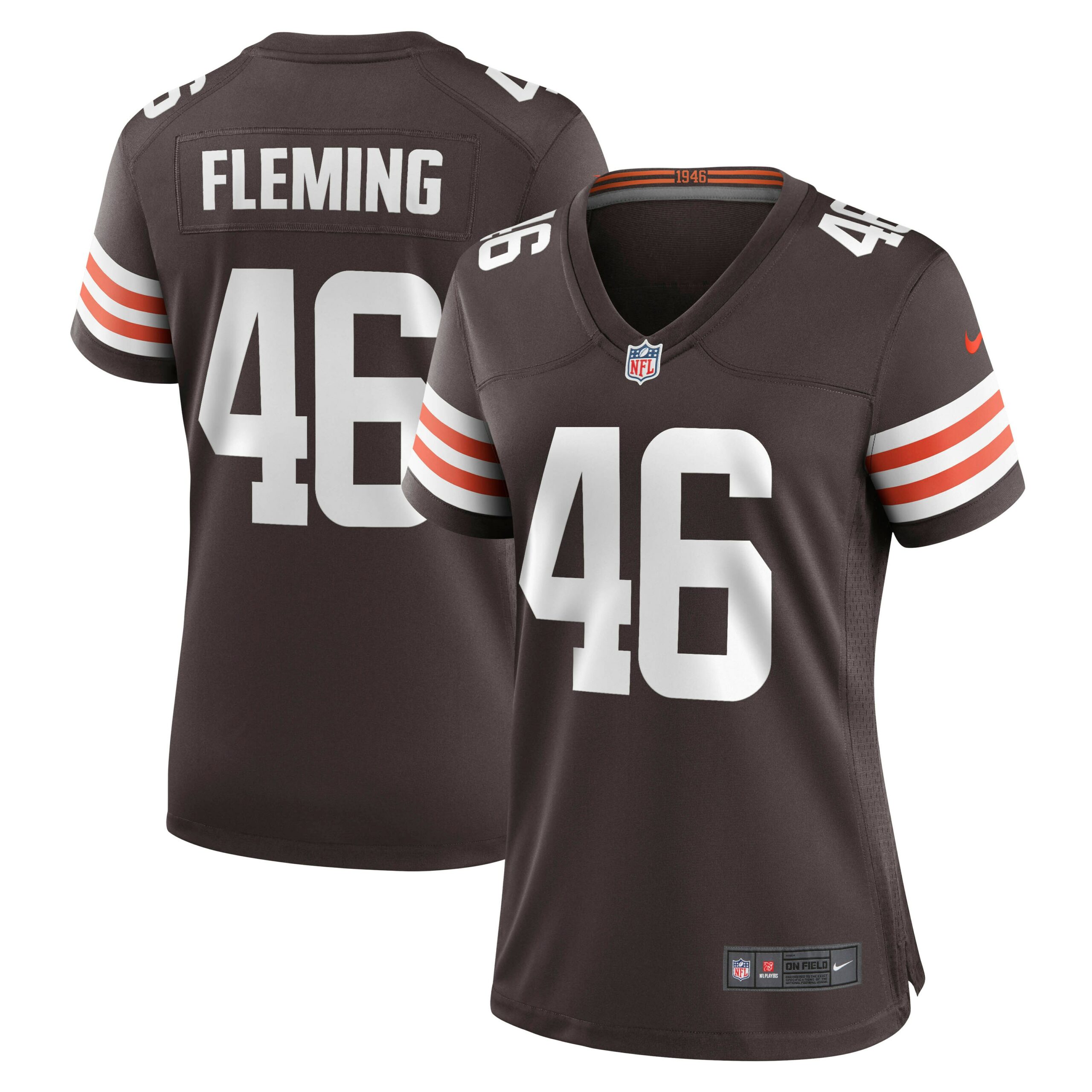 don fleming cleveland browns nike womens retired player jersey brown clowdercats x7myu.jpg