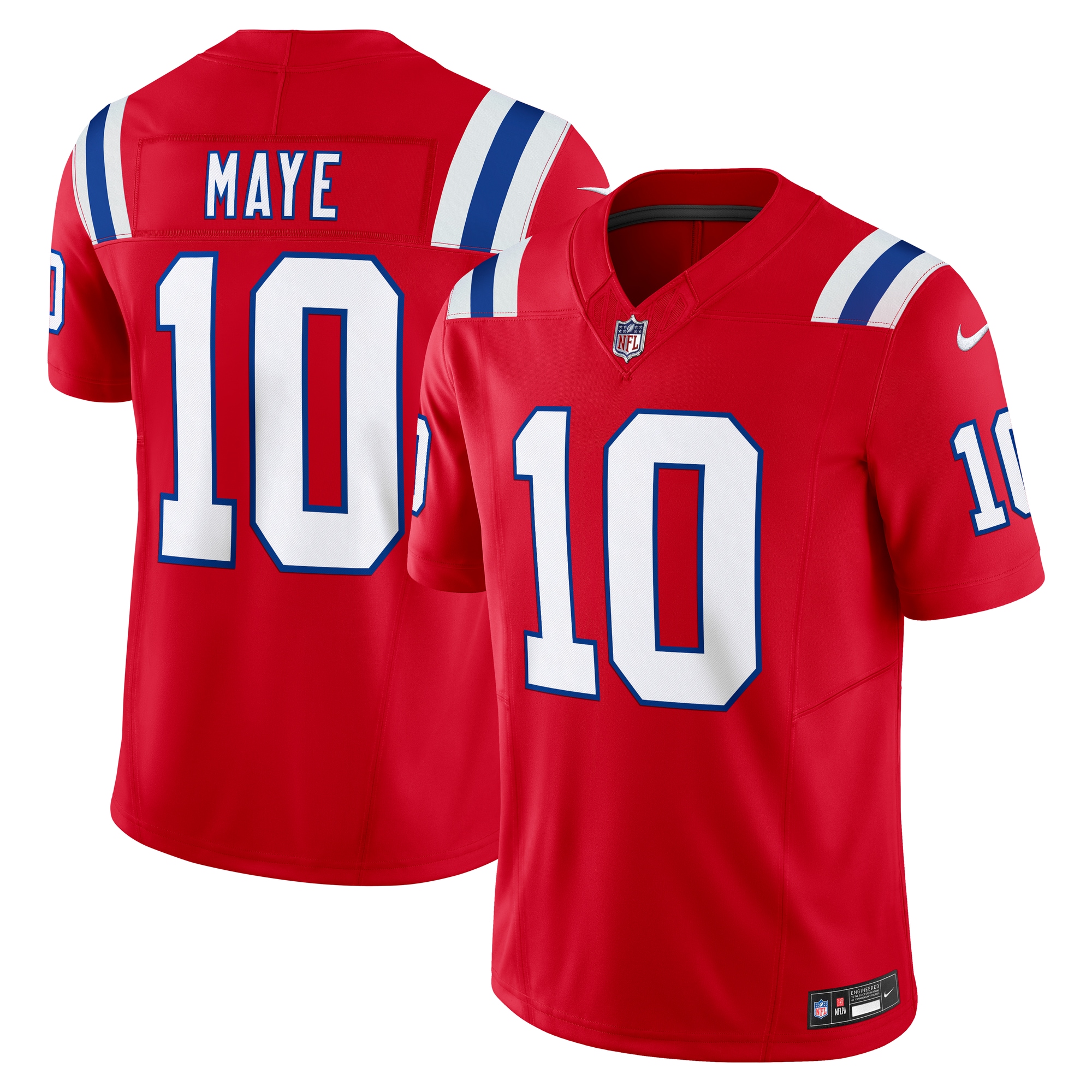 drake maye new england patriots nike alternate vapor fuse limited jersey red clowdercats 56if7.jpg