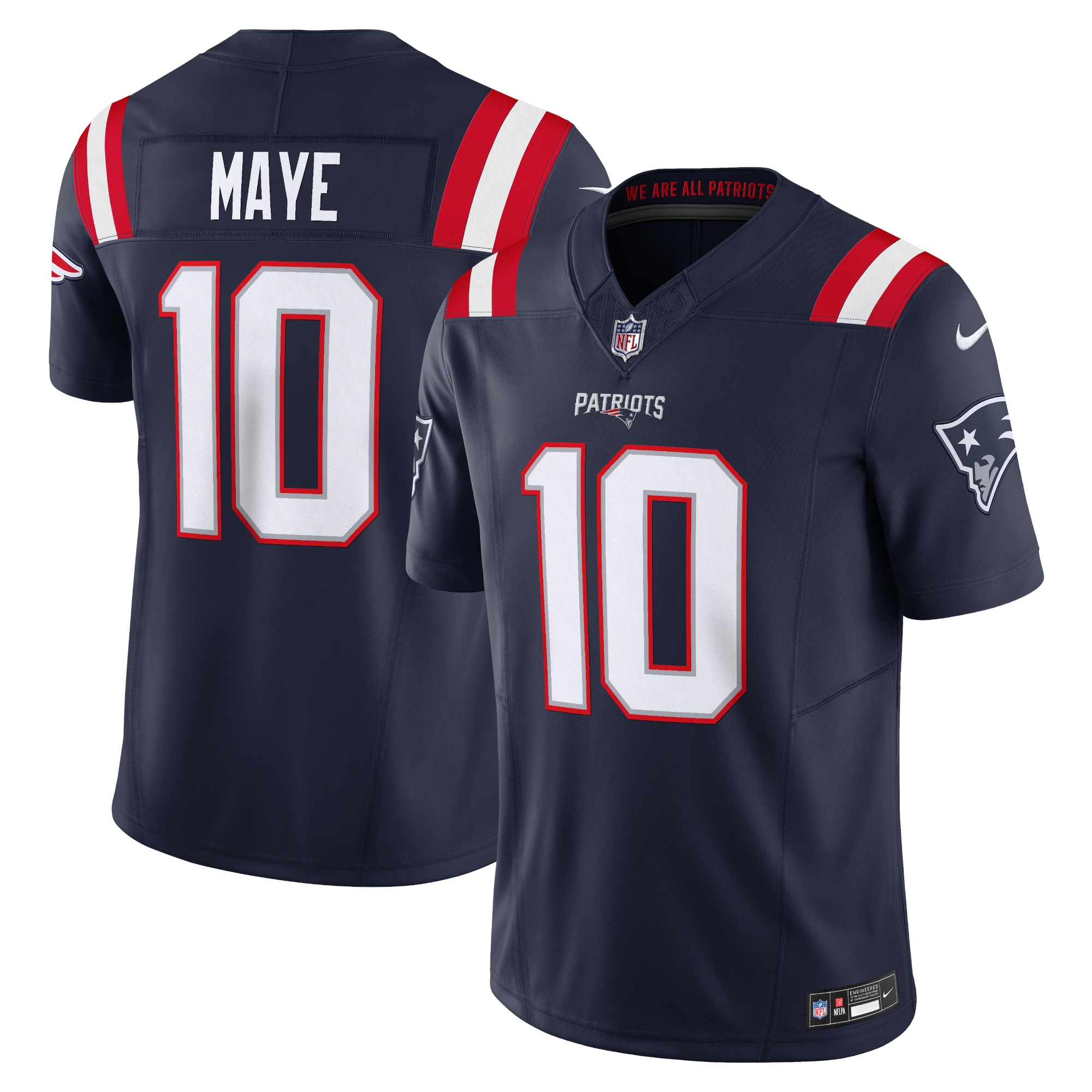 drake maye new england patriots nike vapor fuse limited jersey navy clowdercats uhdhy.jpg