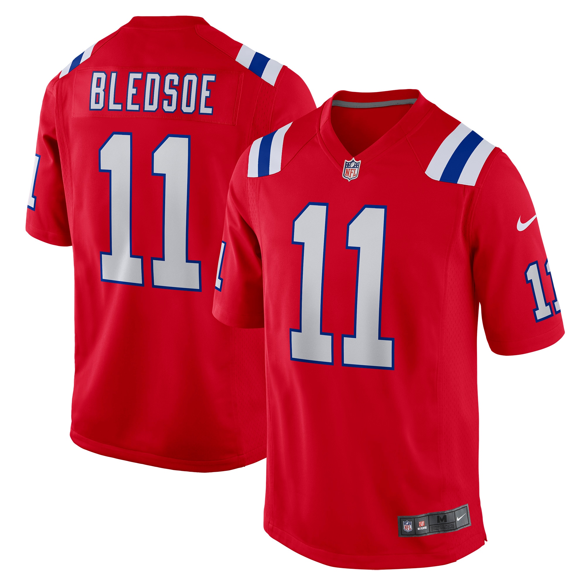drew bledsoe new england patriots nike retired player alternate game jersey red clowdercats c9mcu.jpg