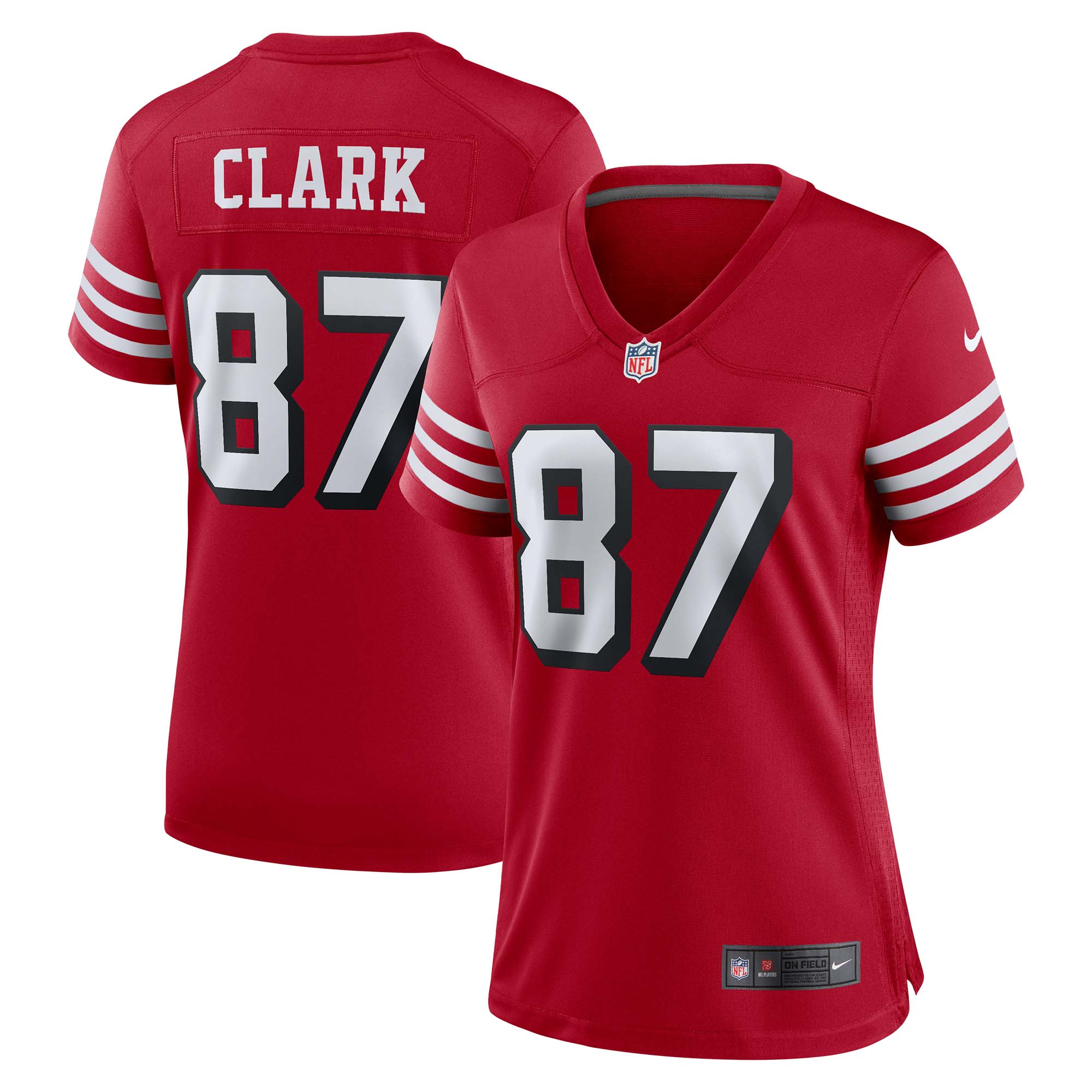 dwight clark san francisco 49ers nike womens alternate game jersey scarlet clowdercats cap9d.jpg