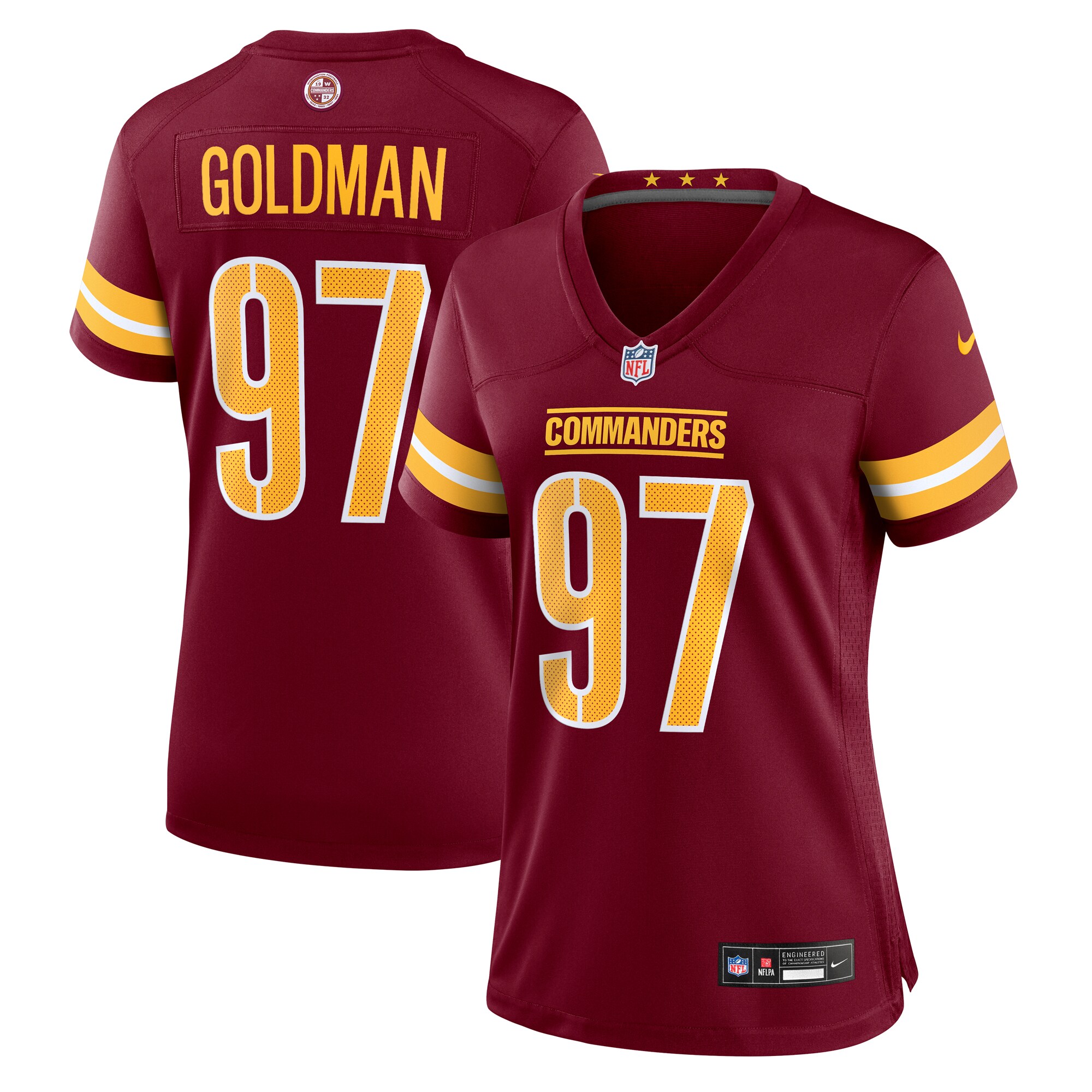 eddie goldman washington commanders nike womens team game jersey burgundy clowdercats gln8l.jpg