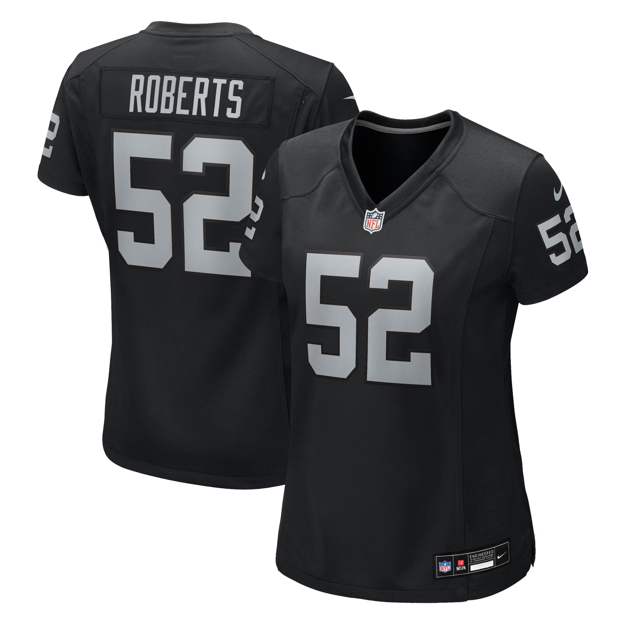 elandon roberts las vegas raiders nike womens team game jersey black clowdercats gks5p.jpg