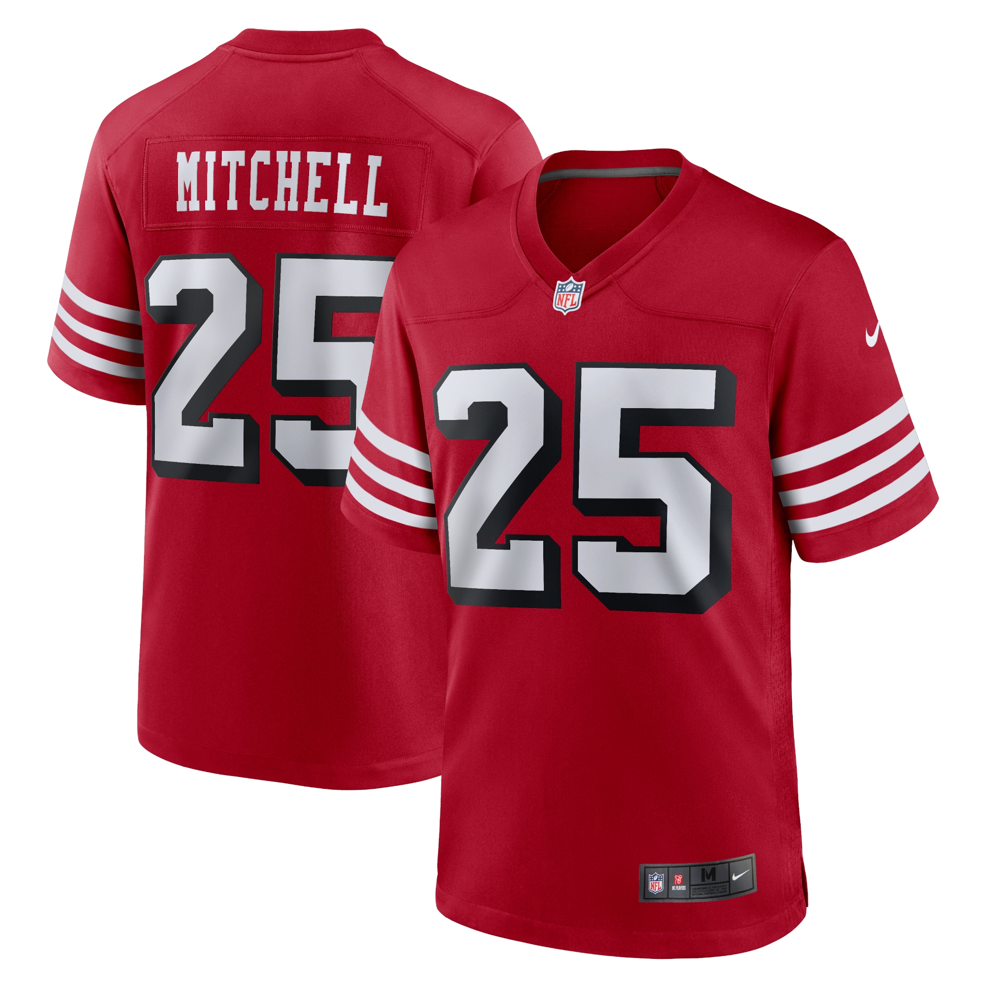 elijah mitchell san francisco 49ers nike alternate game jersey scarlet clowdercats ztbqq.jpg