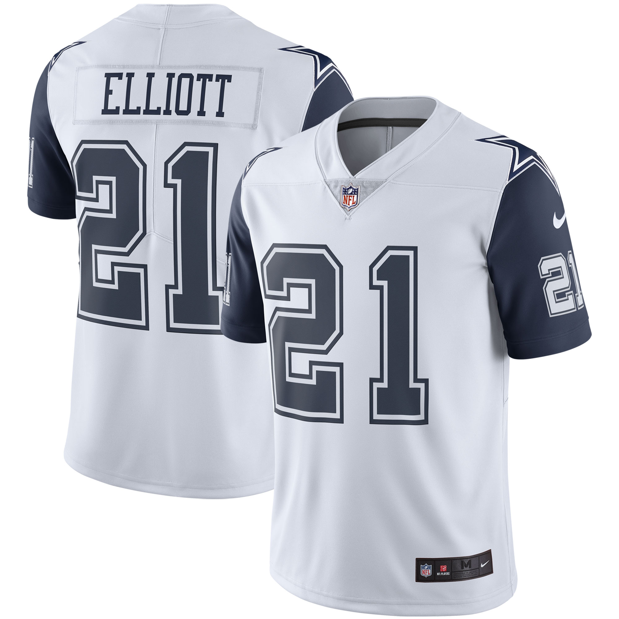 ezekiel elliott nike dallas cowboys color rush vapor limited jersey white clowdercats x6dr7.jpg