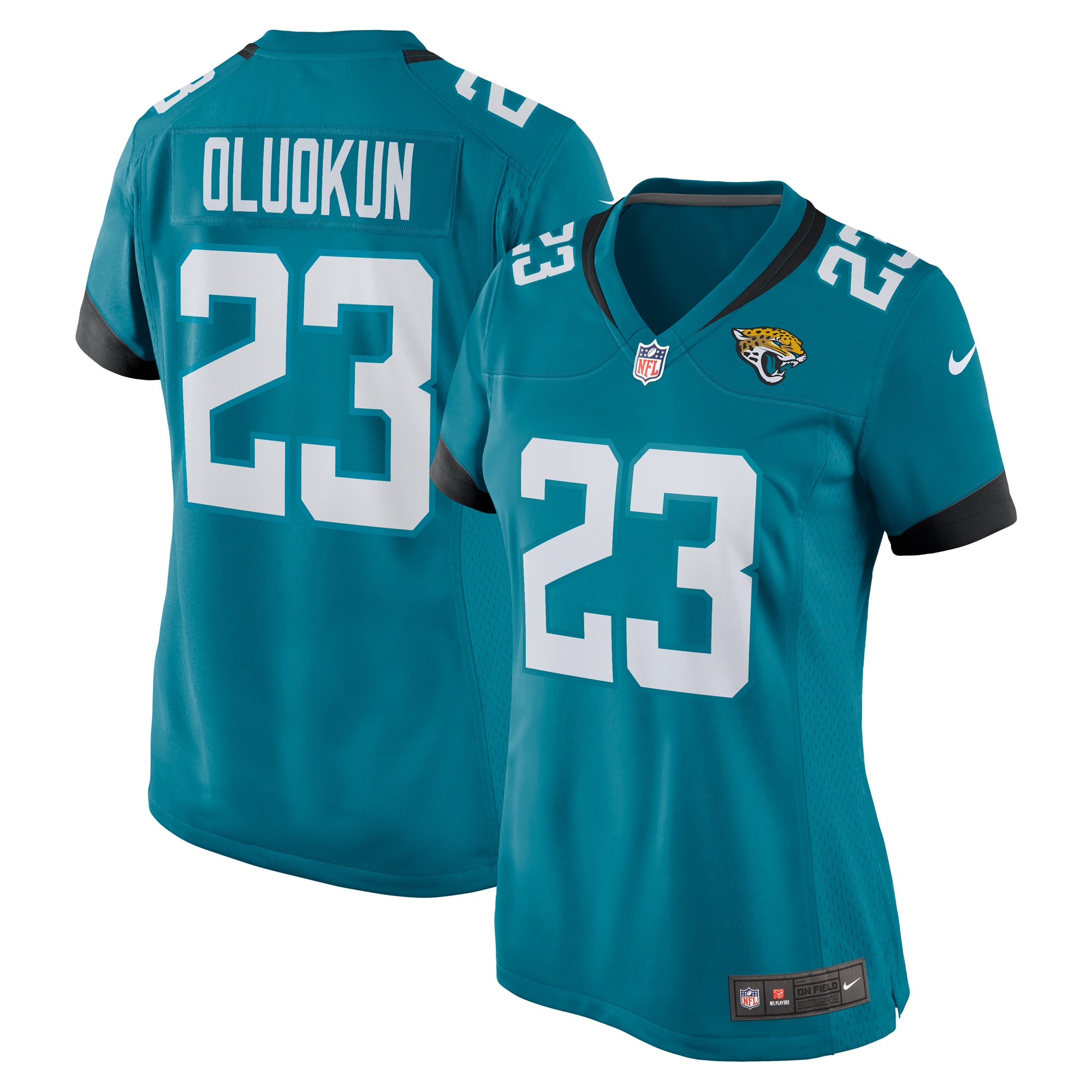 foyesade oluokun jacksonville jaguars nike womens game player jersey teal clowdercats czawh.jpg