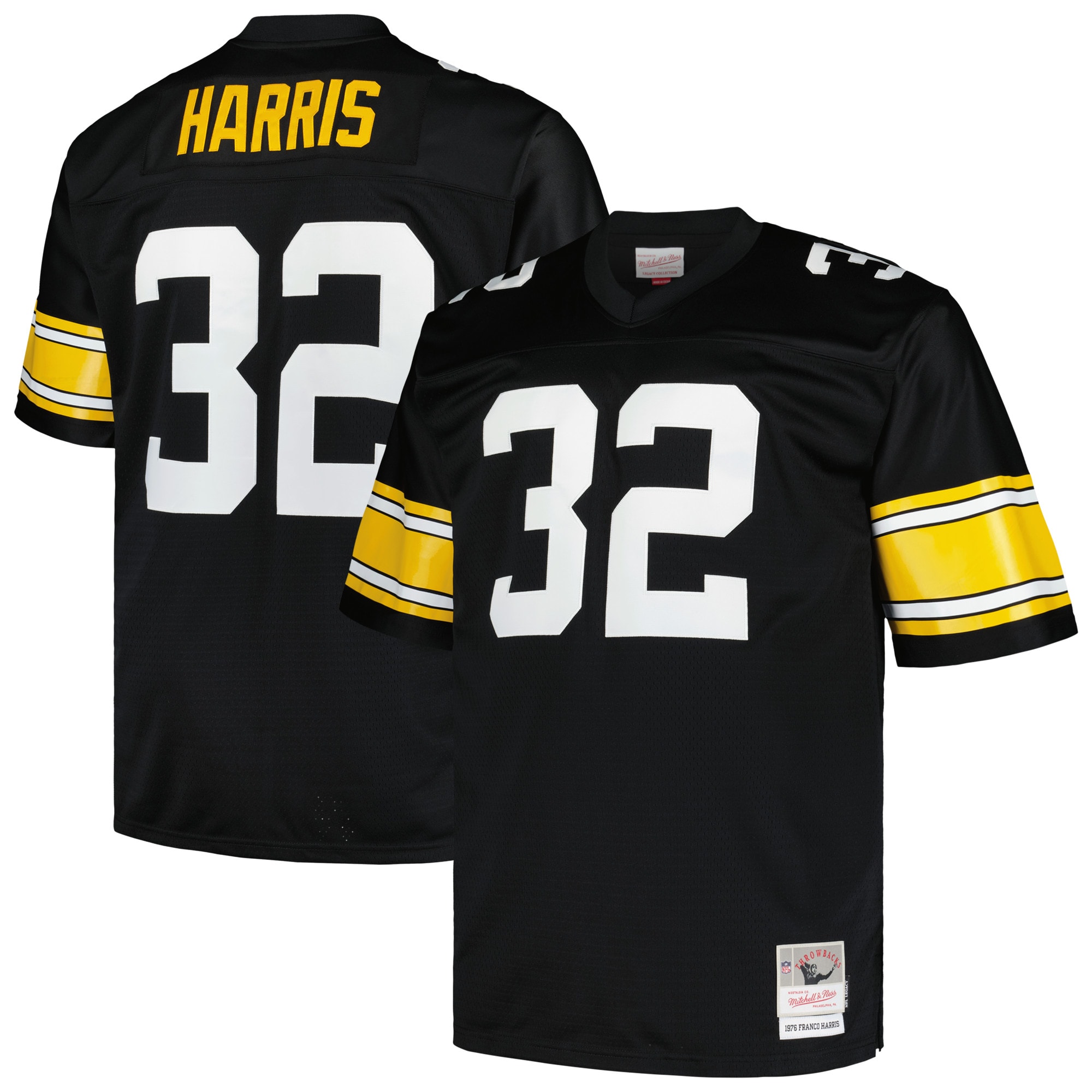 franco harris pittsburgh steelers mitchell ness big tall 1976 legacy retired player jersey black clowdercats gvbxp.jpg