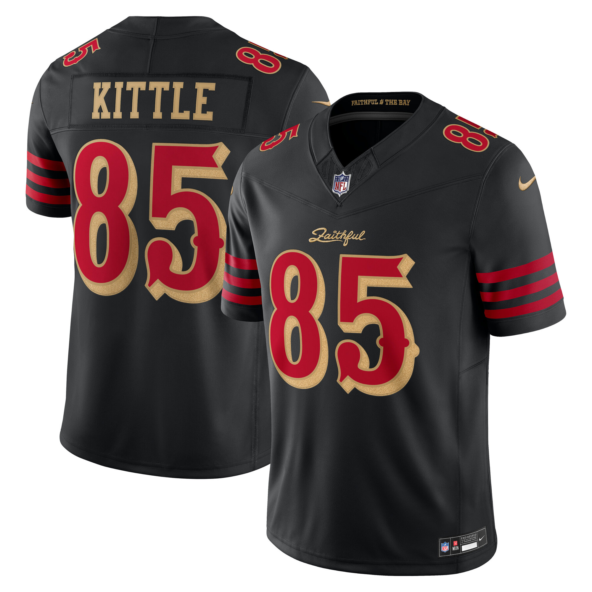 george kittle san francisco 49ers nike 2025 rivalries collection limited jersey black clowdercats jupui.jpg