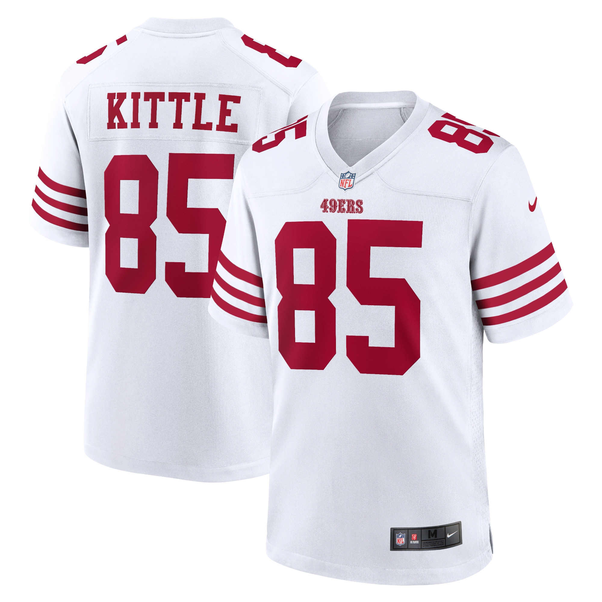 george kittle san francisco 49ers nike player game jersey white clowdercats oplym.jpg