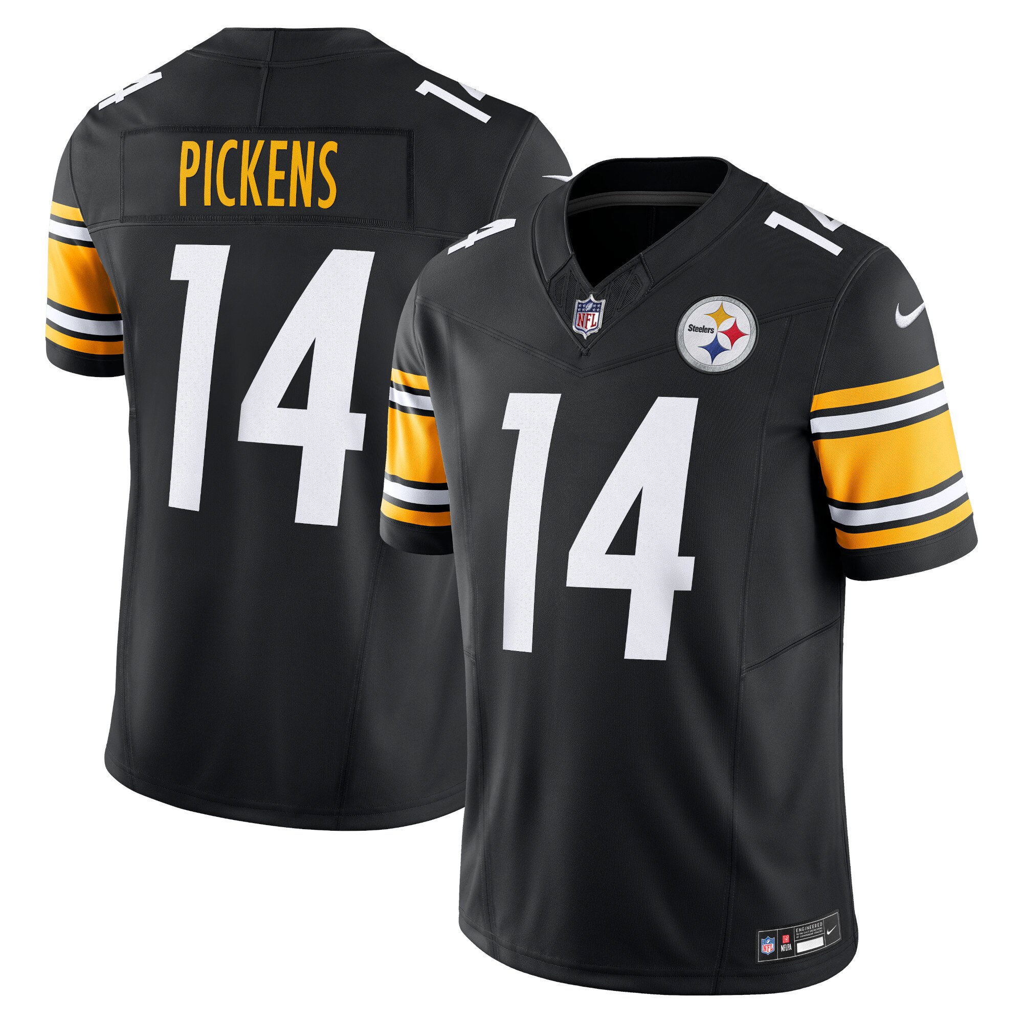 george pickens pittsburgh steelers nike vapor fuse limited jersey black clowdercats piwyr.jpg