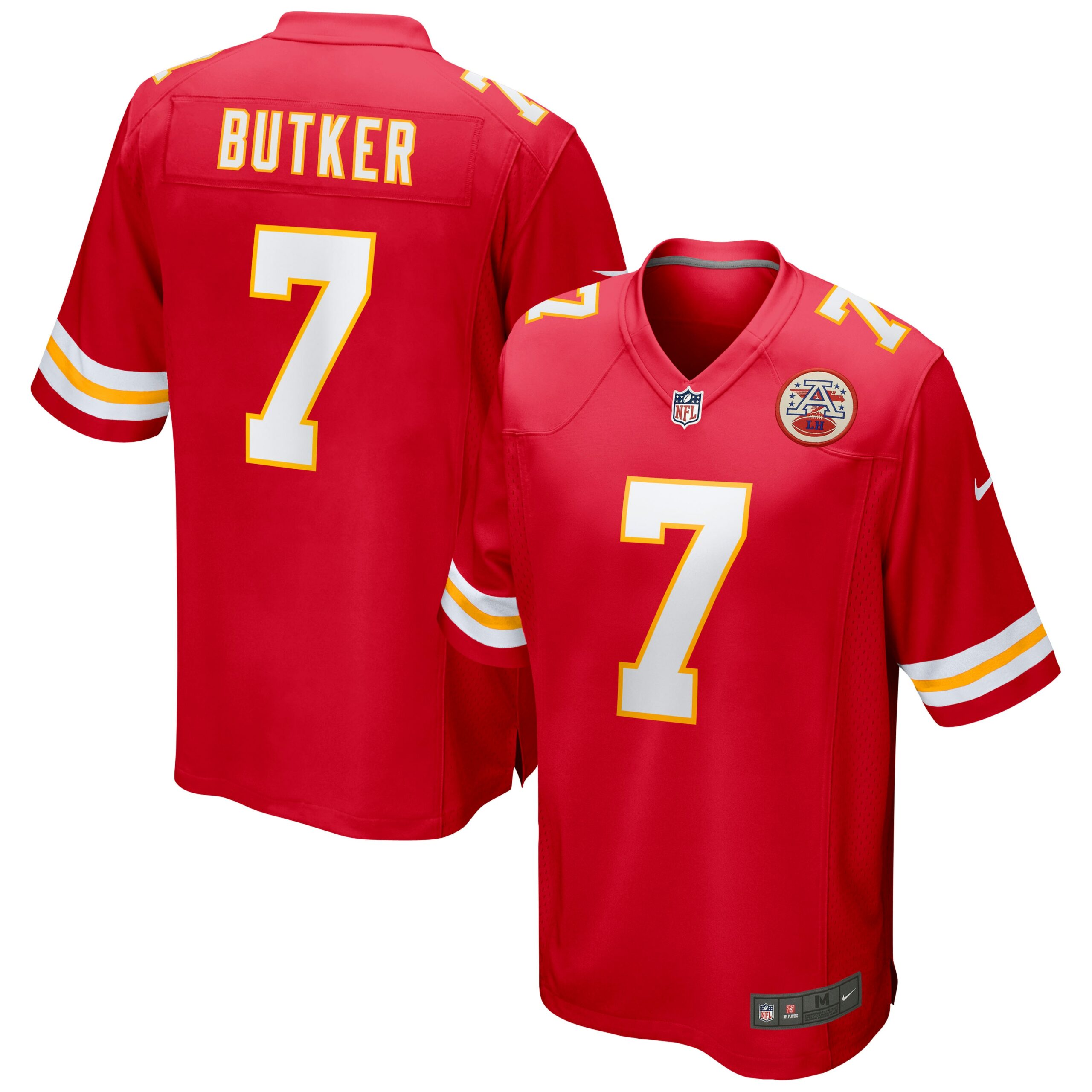 harrison butker kansas city chiefs nike game jersey red clowdercats b412s.jpg