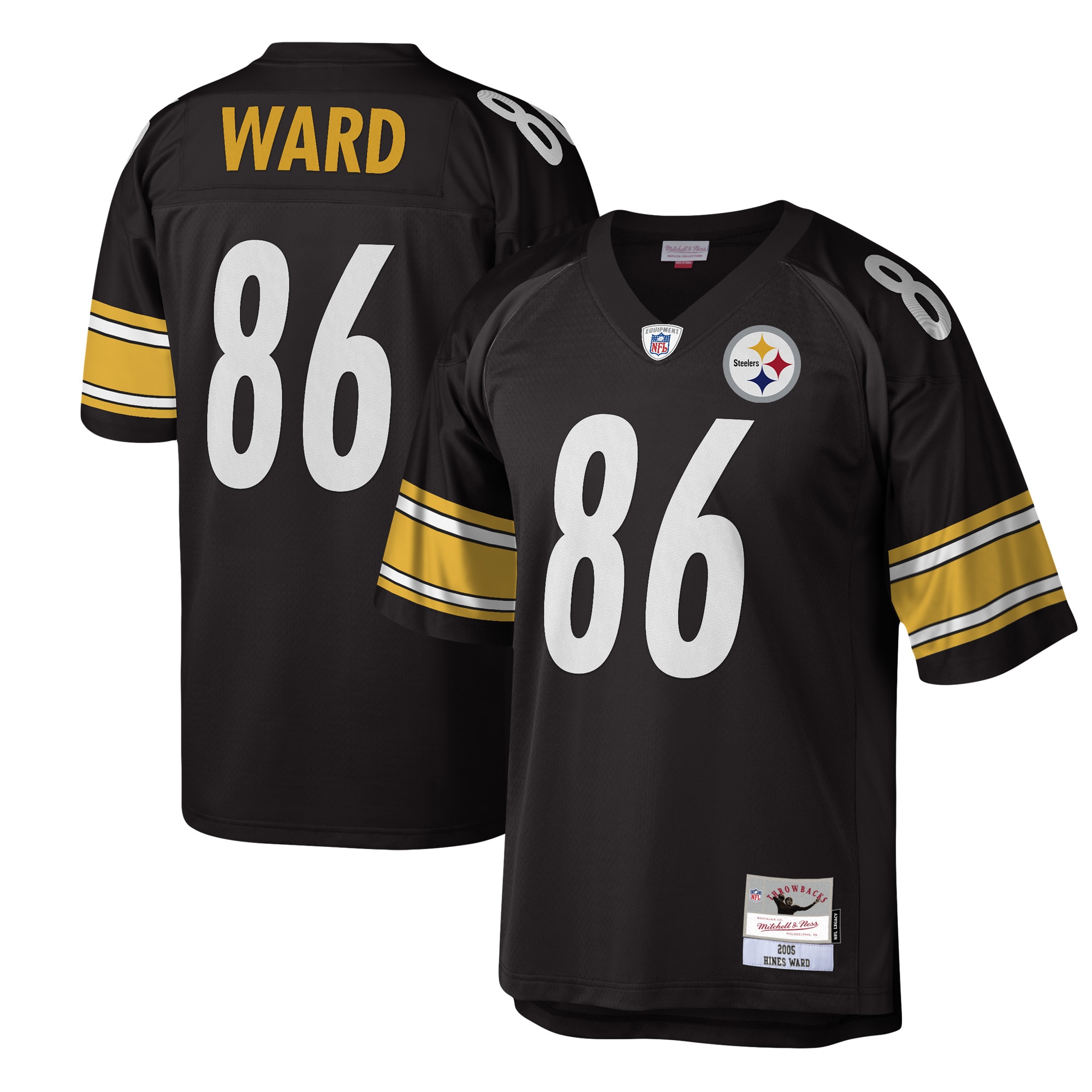 hines ward pittsburgh steelers mitchell ness legacy replica jersey black clowdercats n0zny.jpg