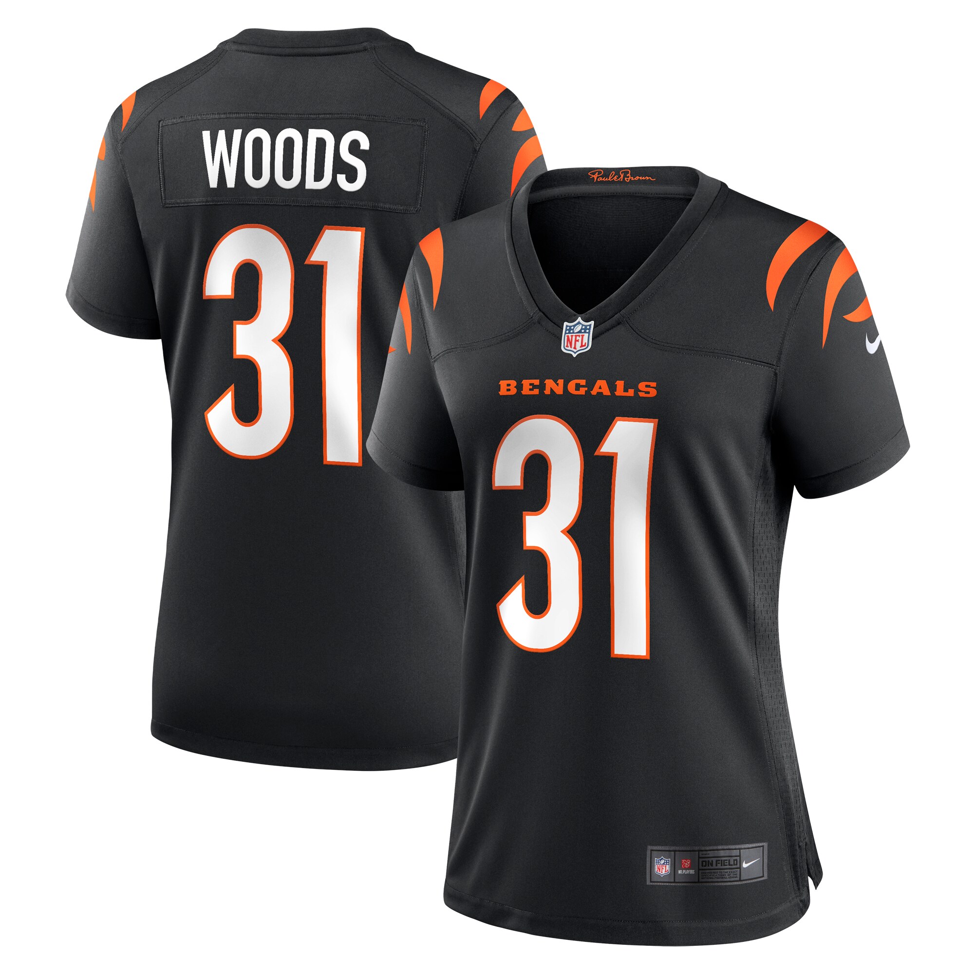 ickey woods cincinnati bengals nike womens retired player game jersey black clowdercats k6vc6.jpg
