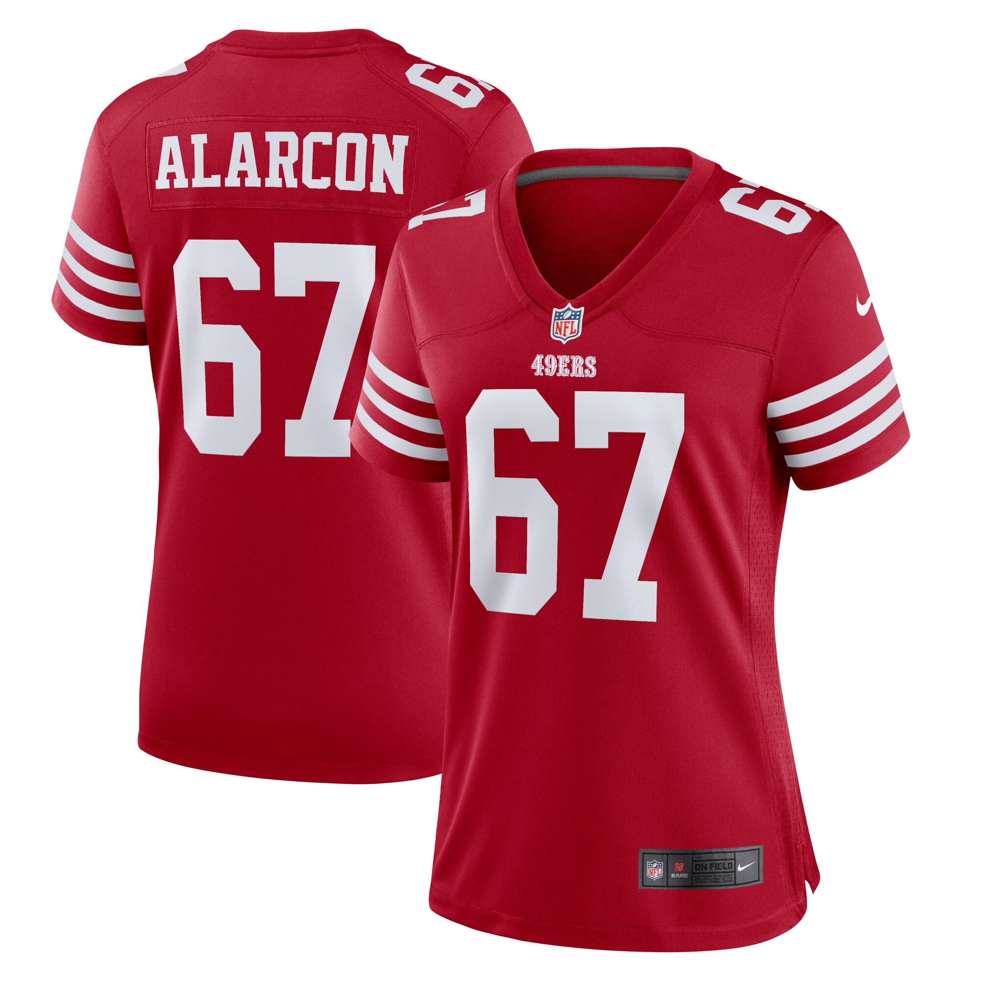 isaac alarcon san francisco 49ers nike womens team game jersey scarlet clowdercats lmluy.jpg