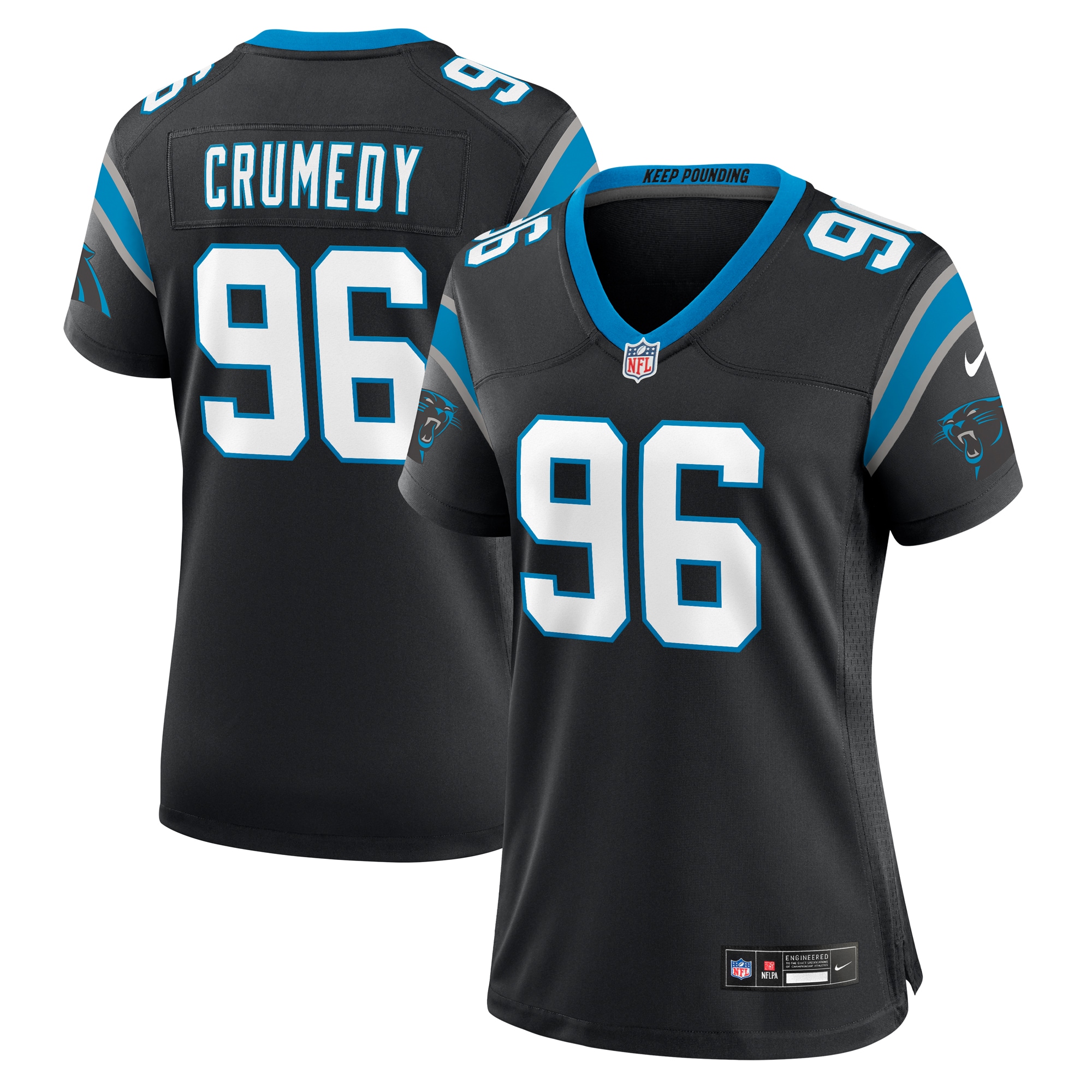 jaden crumedy carolina panthers nike womens game jersey black clowdercats 7fnlh.jpg