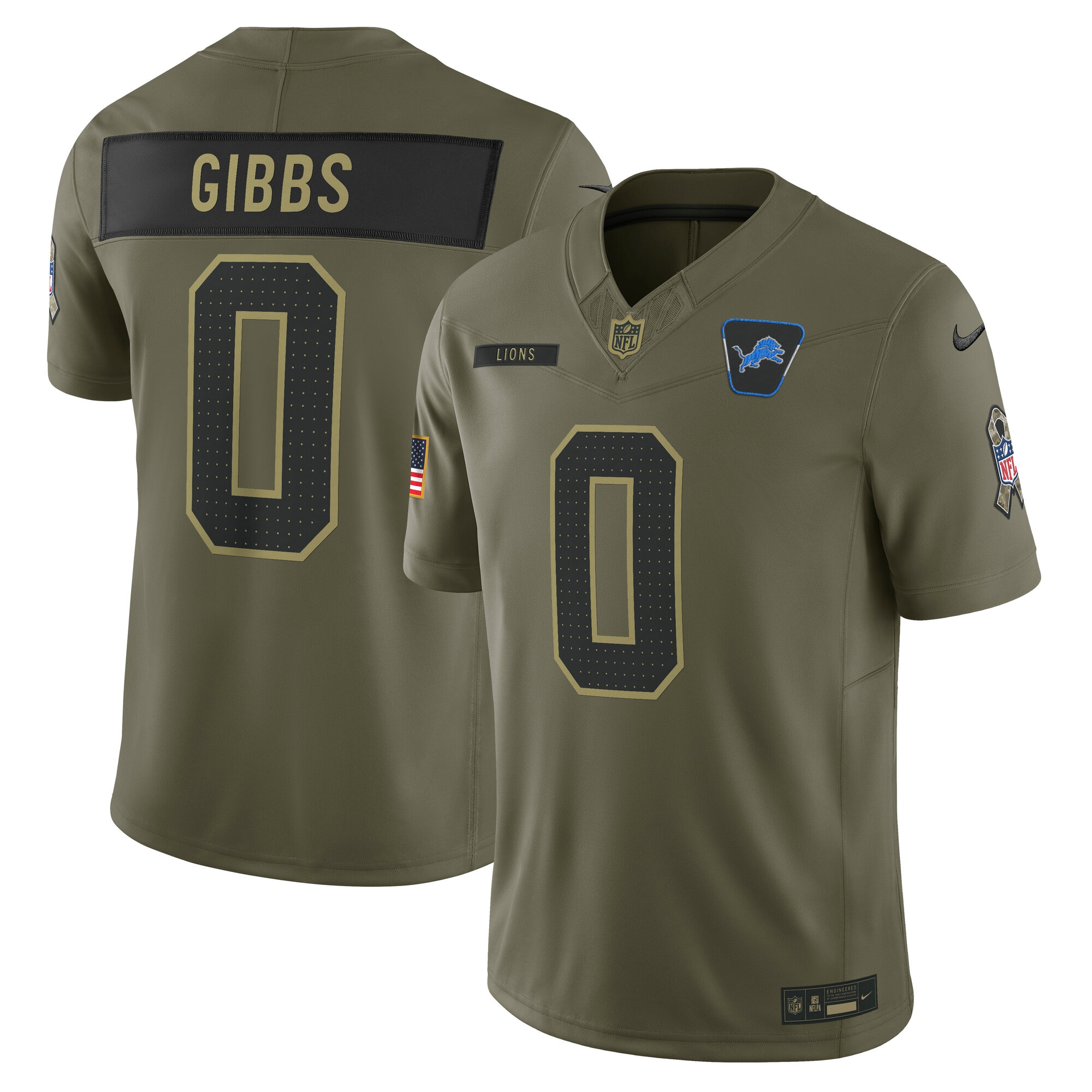 jahmyr gibbs detroit lions nike 2025 salute to service limited jersey olive clowdercats z7dep.jpg