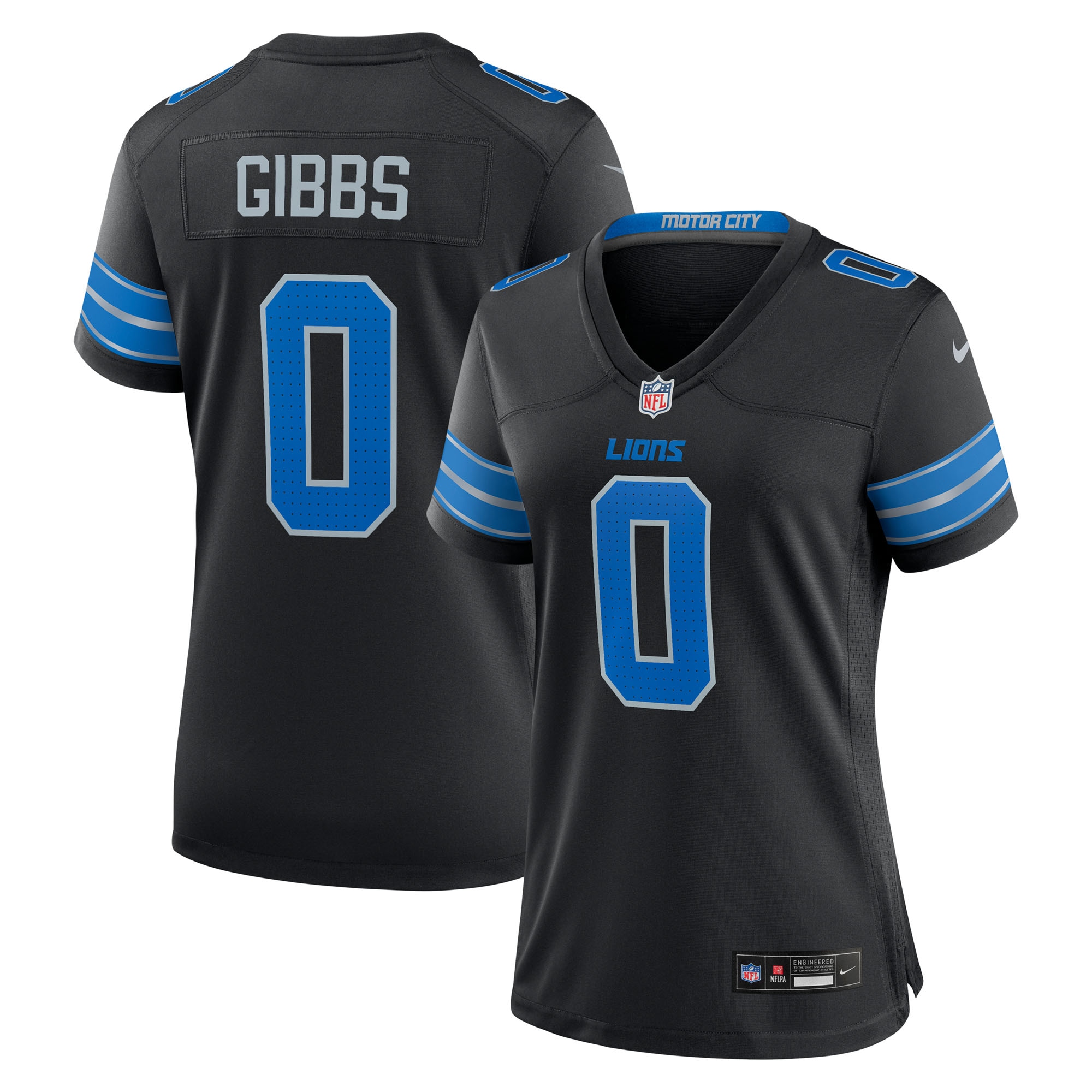 jahmyr gibbs detroit lions nike womens 2nd alternate game player jersey black clowdercats mfmy6.jpg