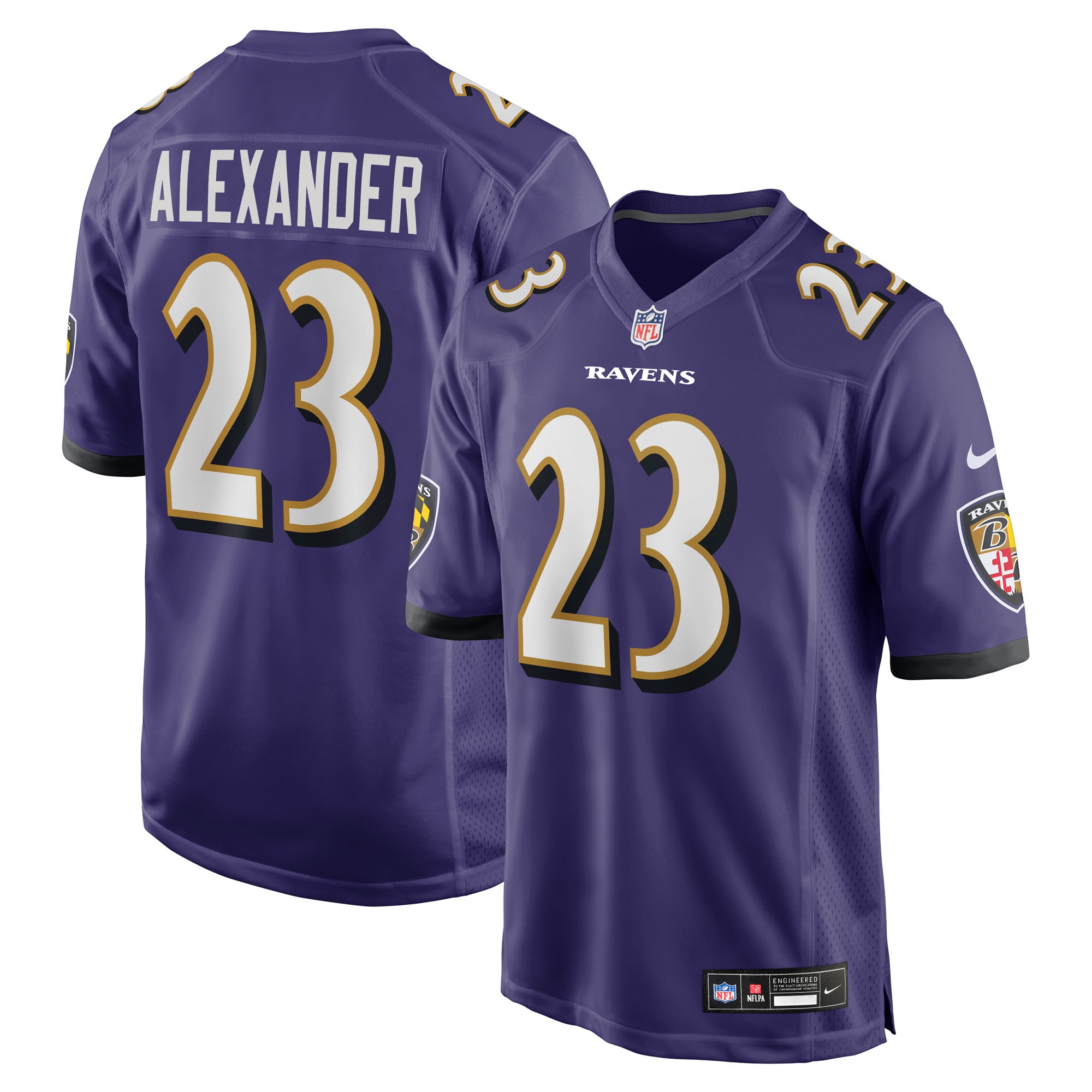 jaire alexander baltimore ravens nike team game jersey purple clowdercats yisiz.jpg
