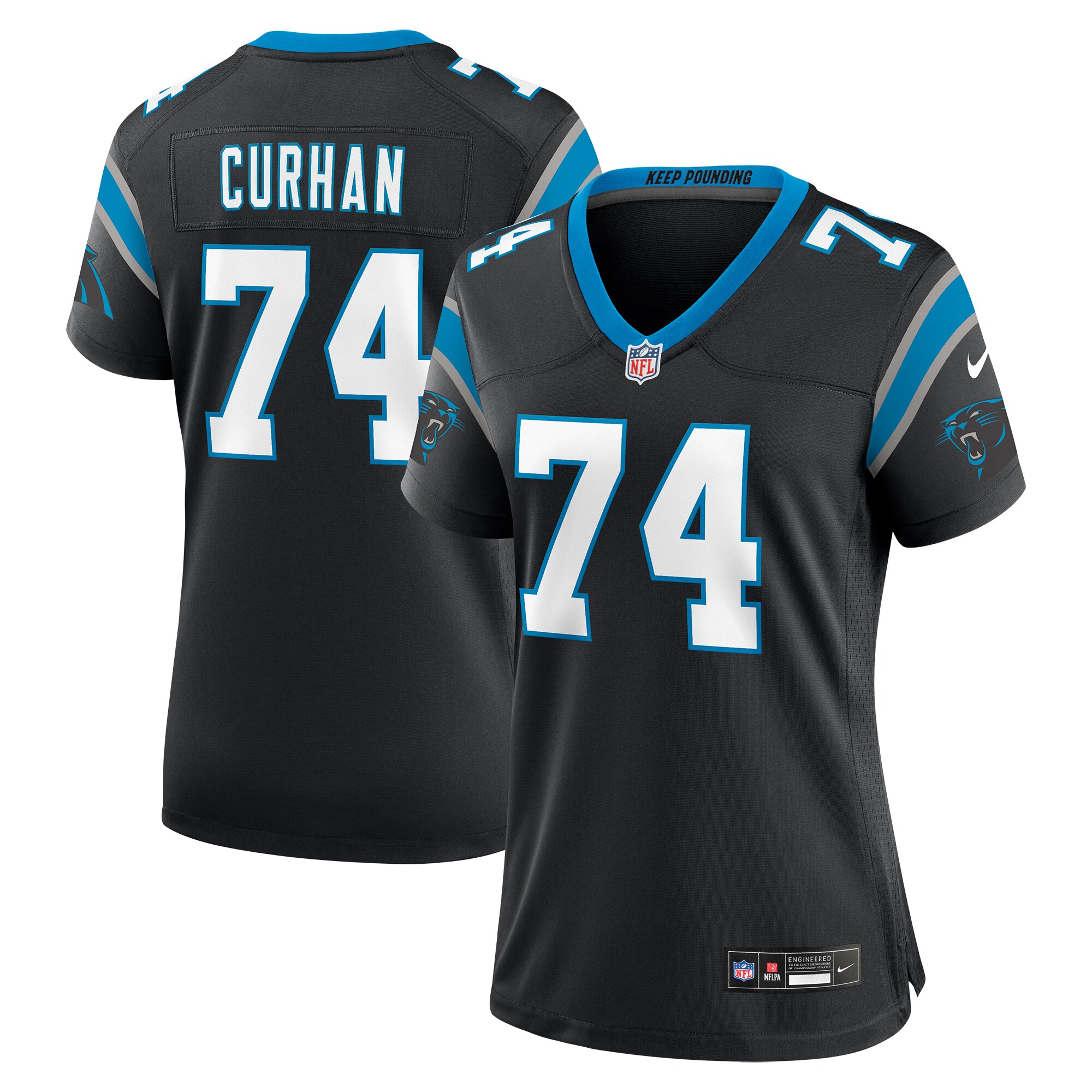 jake curhan carolina panthers nike womens team game jersey black clowdercats jvkhk.jpg