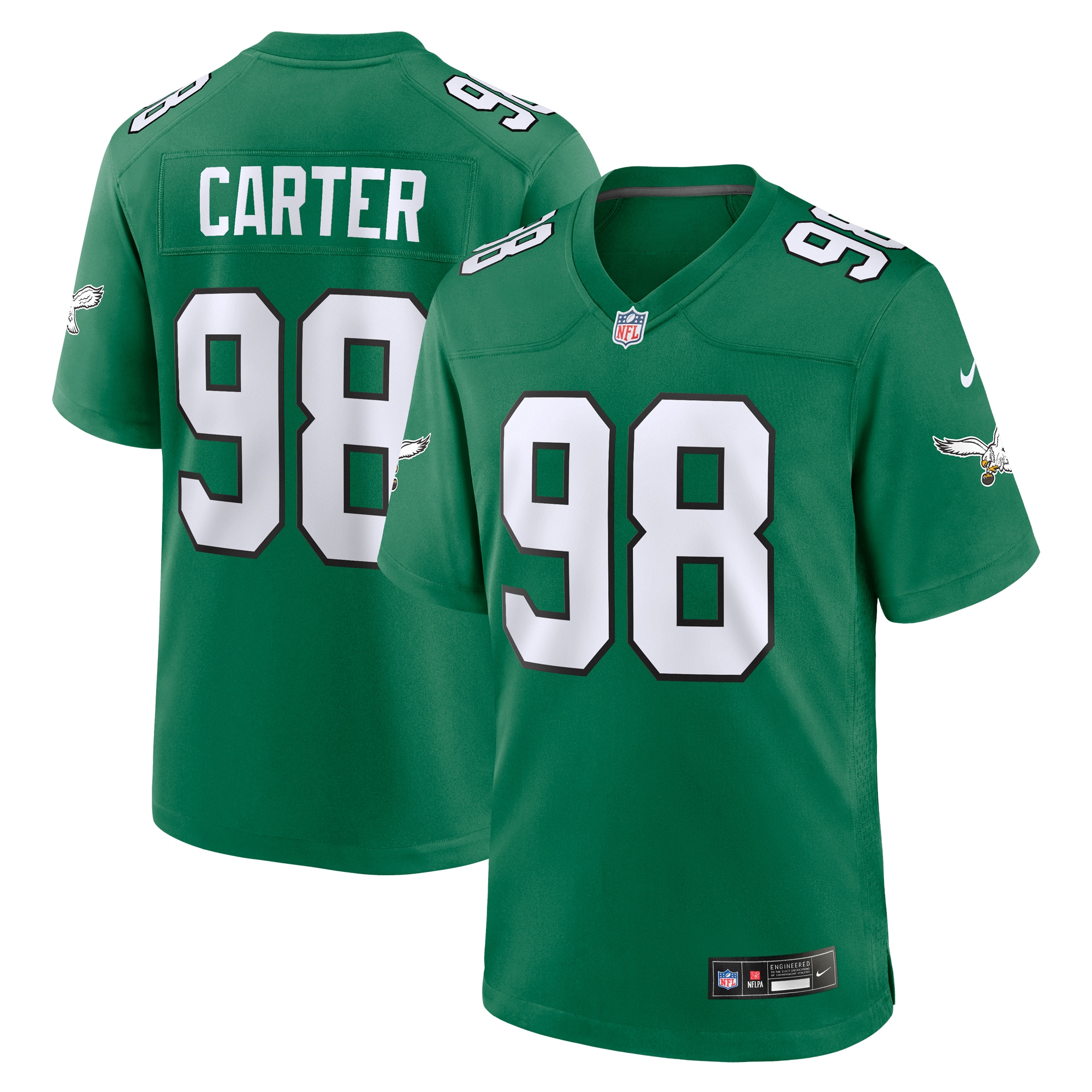 jalen carter philadelphia eagles nike alternate game jersey kelly green clowdercats 2lrf8.jpg