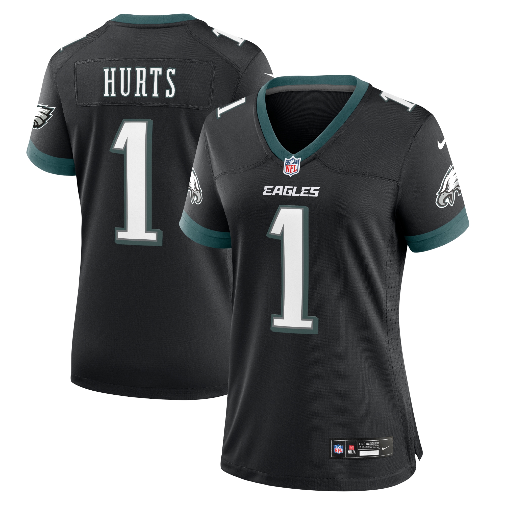 jalen hurts philadelphia eagles nike womens alternate game jersey black clowdercats dgjsj.jpg