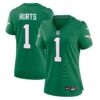 jalen hurts philadelphia eagles nike womens game player jersey kelly green clowdercats htdni.jpg