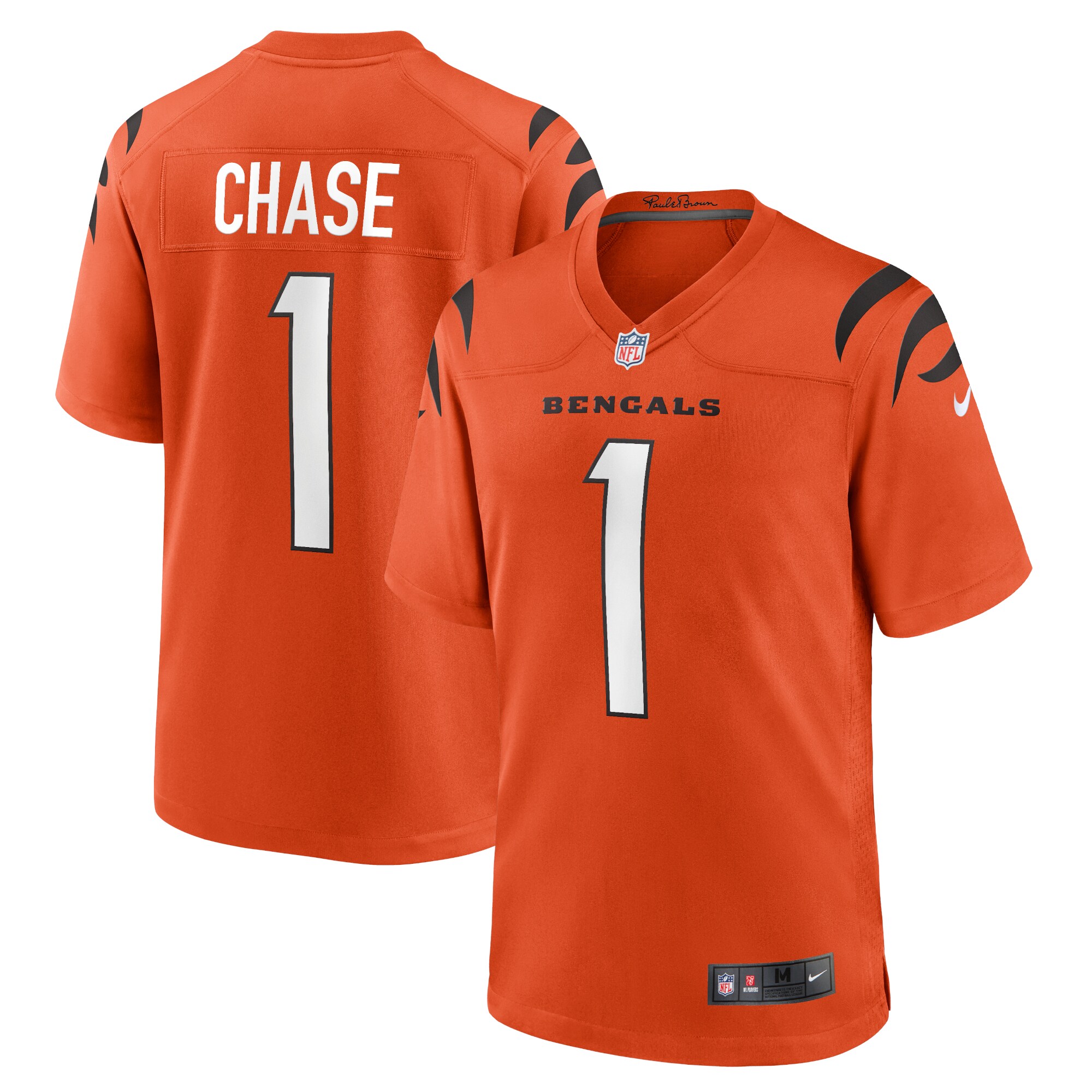 jamarr chase cincinnati bengals nike alternate game jersey orange clowdercats eznk0.jpg