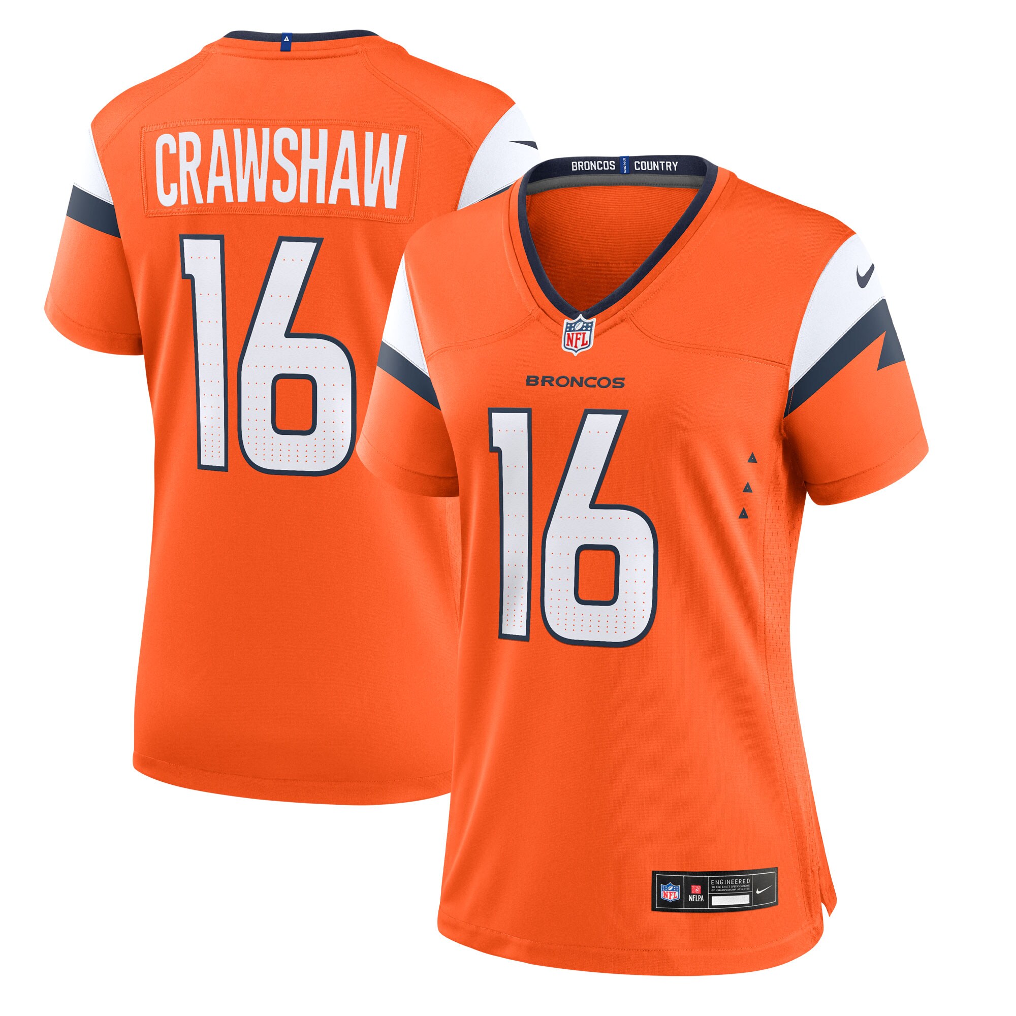 jeremy crawshaw denver broncos nike womens team game jersey orange clowdercats an241.jpg