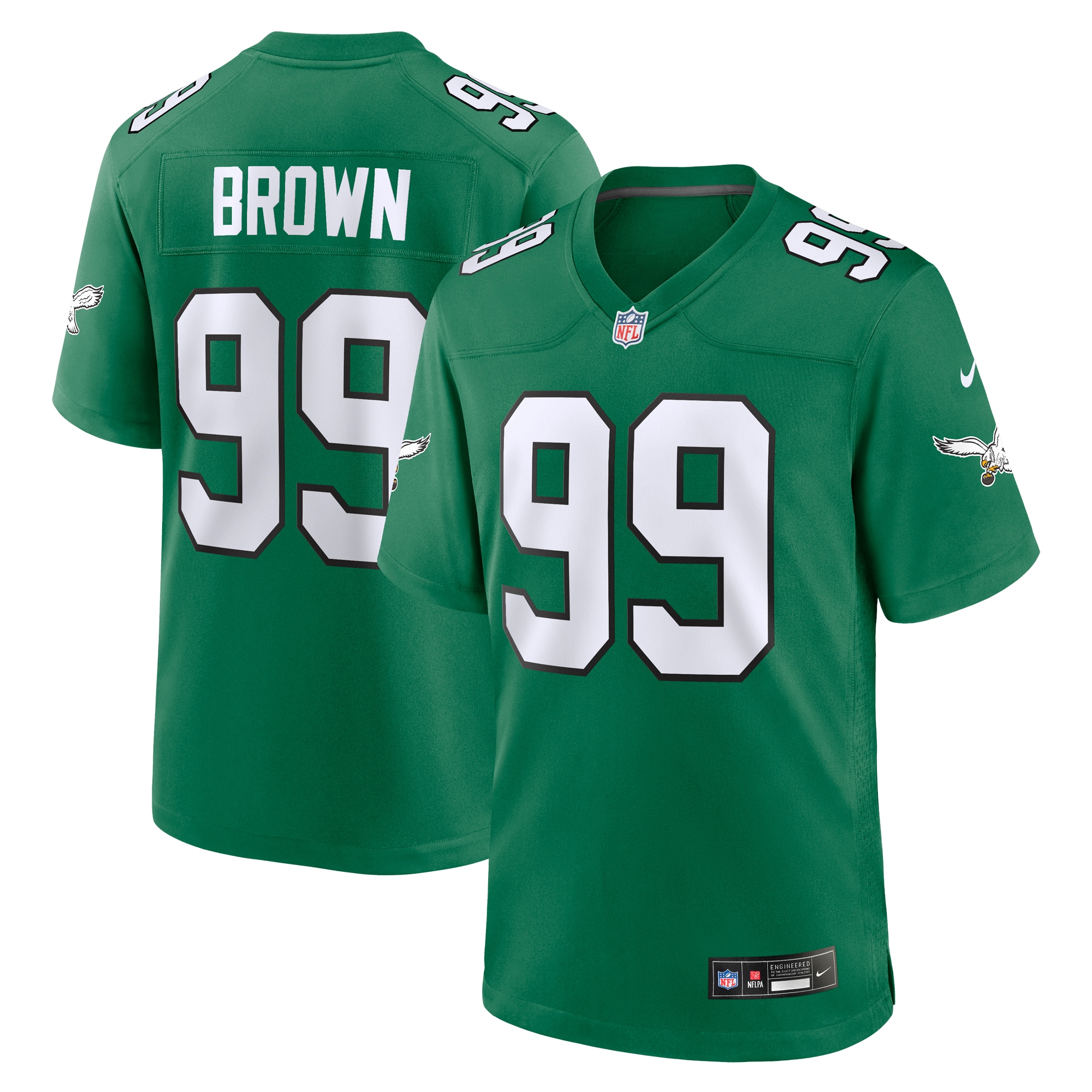 jerome brown philadelphia eagles nike retired player alternate game jersey kelly green clowdercats bavgu.jpg