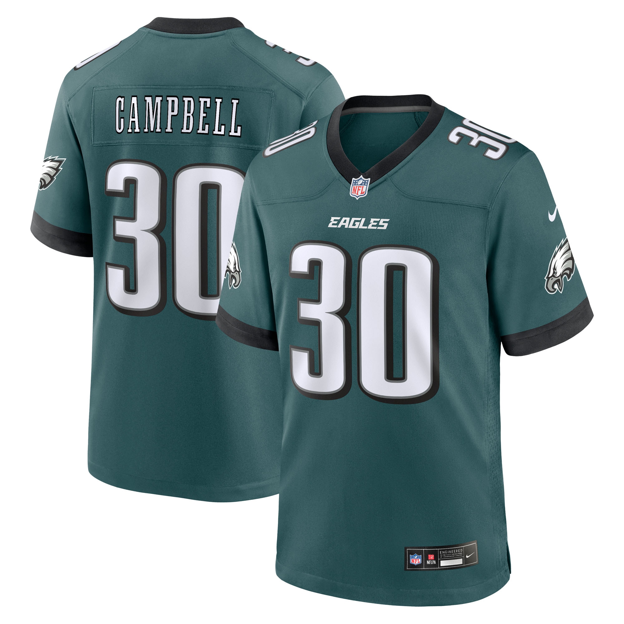 jihaad campbell philadelphia eagles nike 2025 nfl draft first round pick game jersey green clowdercats ccviq.jpg