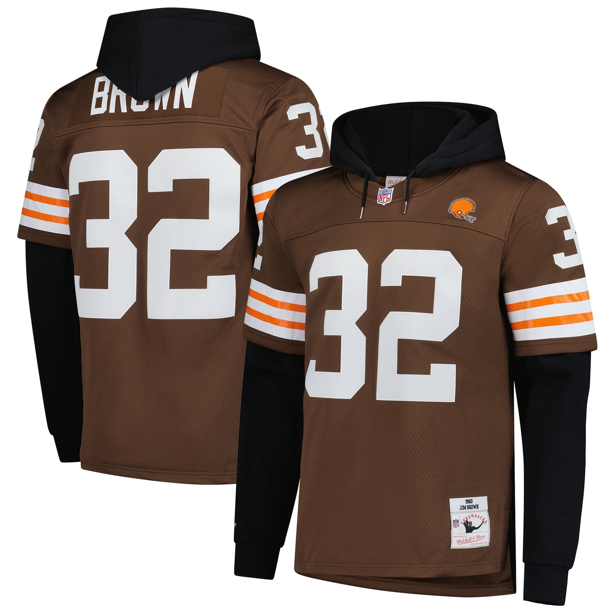 jim brown cleveland browns mitchell ness player name number hoodie legacy jersey brown clowdercats jc9af.jpg
