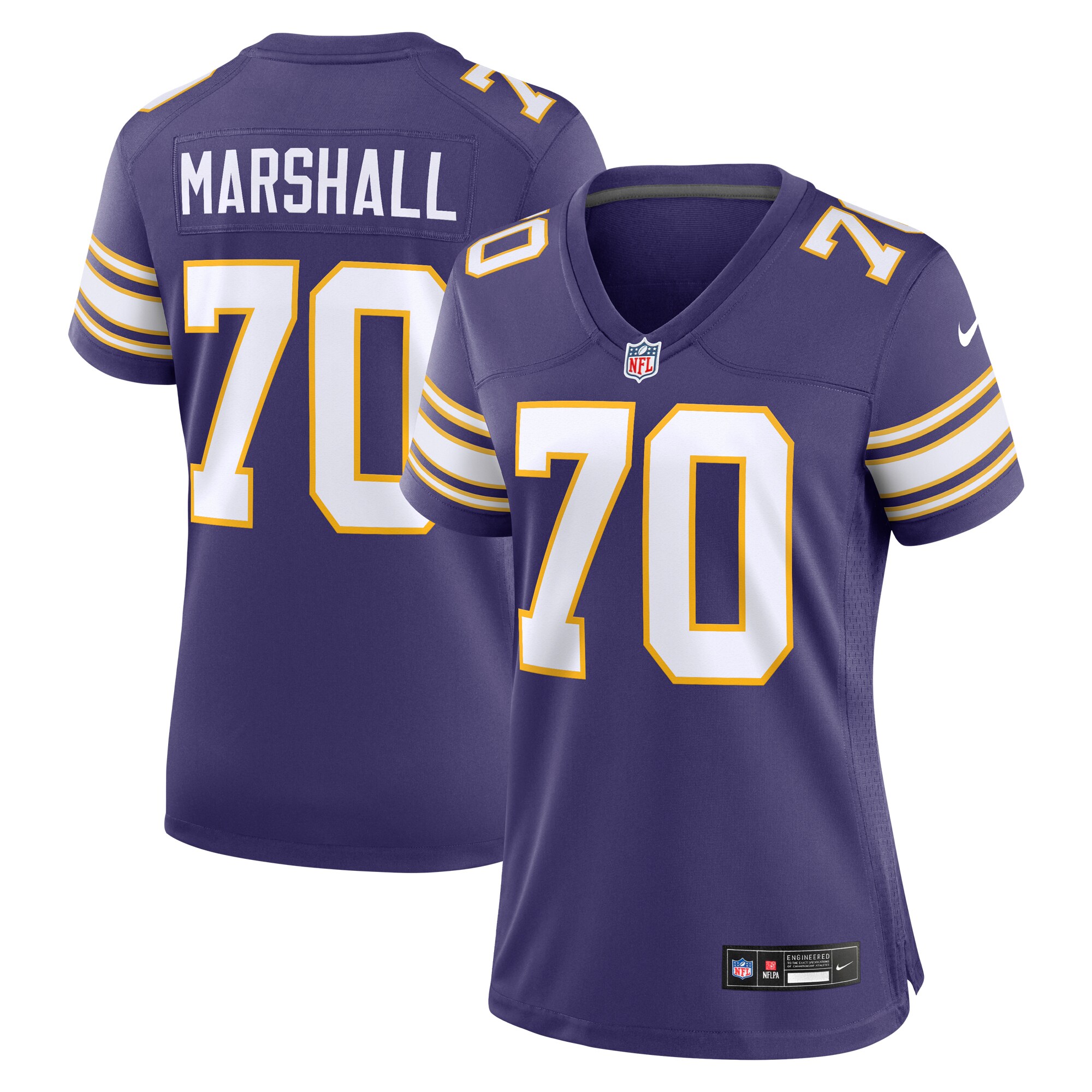 jim marshall minnesota vikings nike womens classic retired player jersey purple clowdercats qlonf.jpg