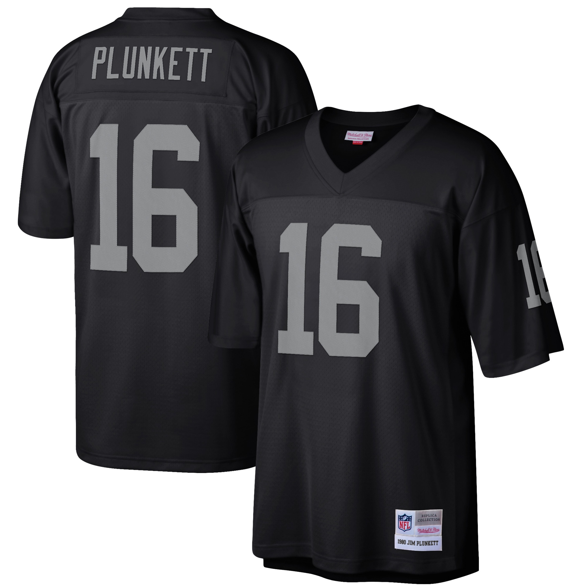 jim plunkett las vegas raiders mitchell ness retired player legacy replica jersey black clowdercats 0udse.jpg