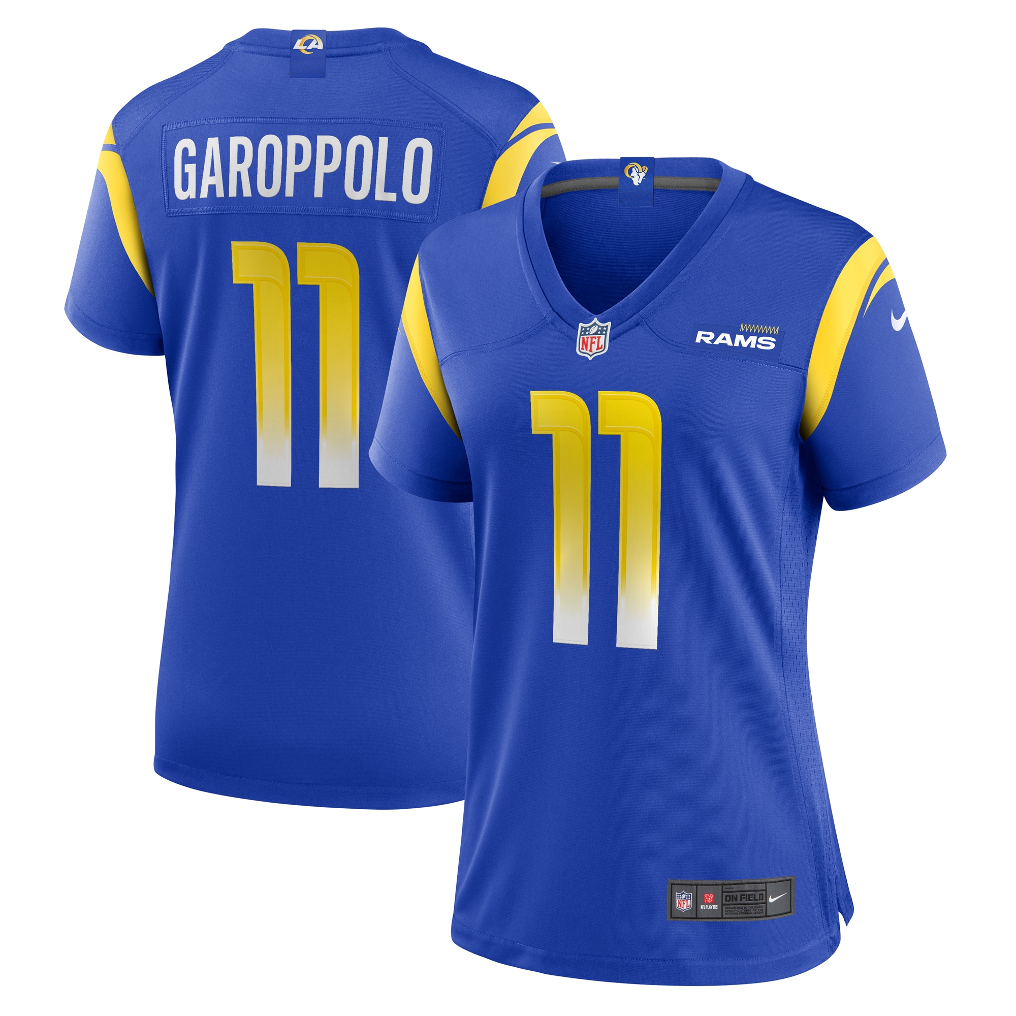 jimmy garoppolo los angeles rams nike womens team game jersey royal clowdercats te6zb.jpg