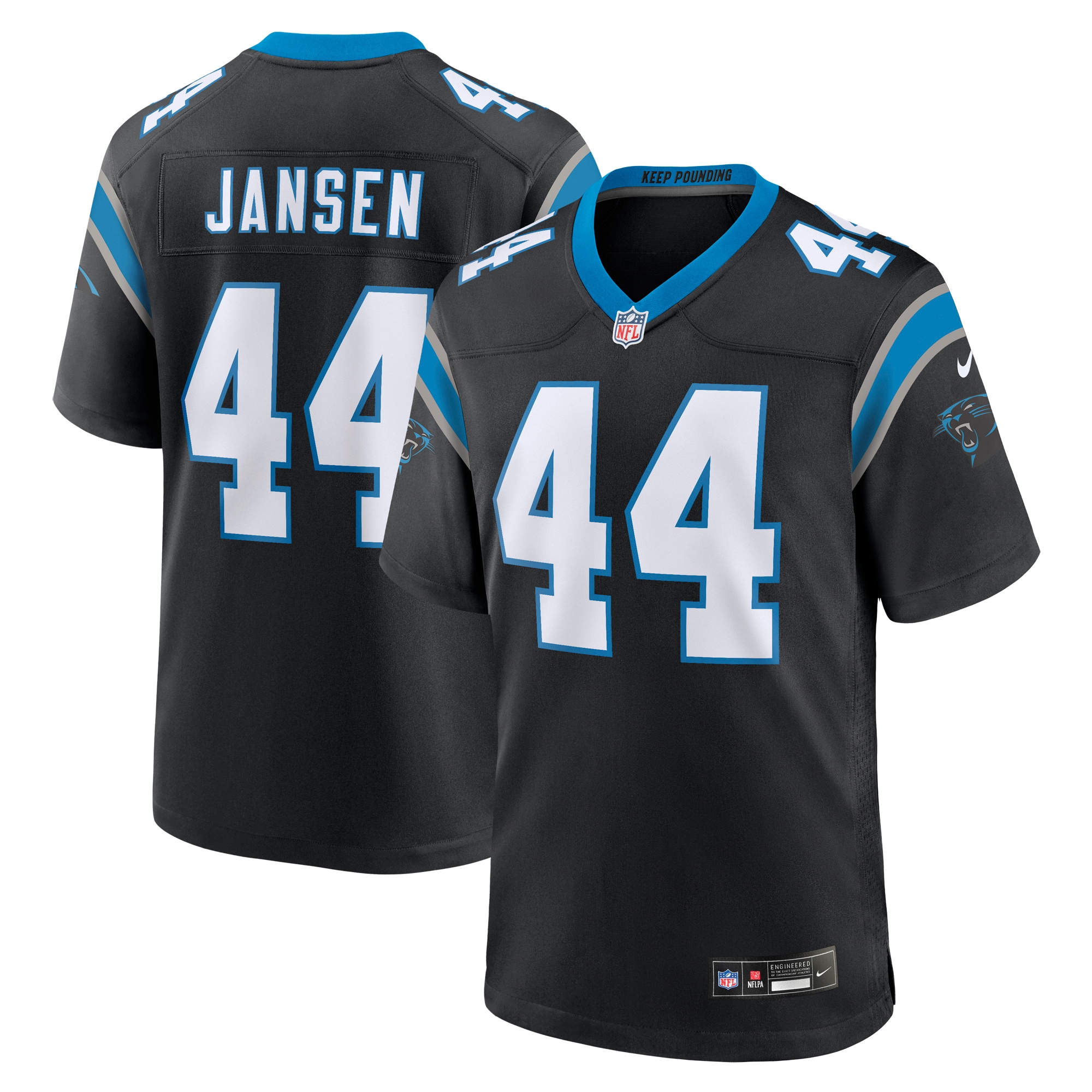 jj jansen carolina panthers nike team game jersey black clowdercats b9h6b.jpg