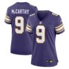 jj mccarthy minnesota vikings nike womens 2nd alternate player game jersey purple clowdercats lnhbn.jpg