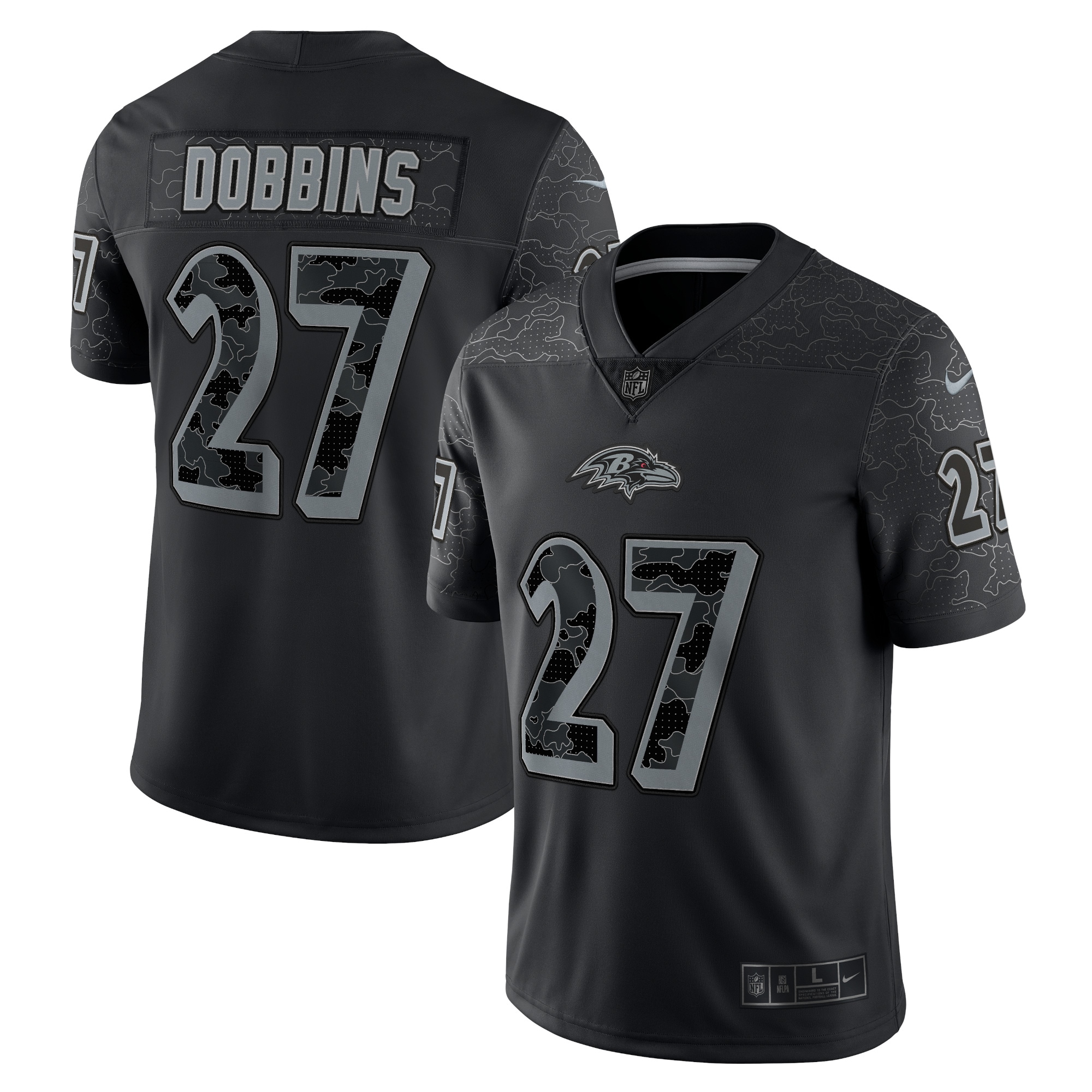 jk dobbins baltimore ravens nike rflctv limited jersey black clowdercats yr5nb.jpg