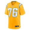 joe alt los angeles chargers nike alternate charger power game player jersey gold clowdercats e1me9.jpg