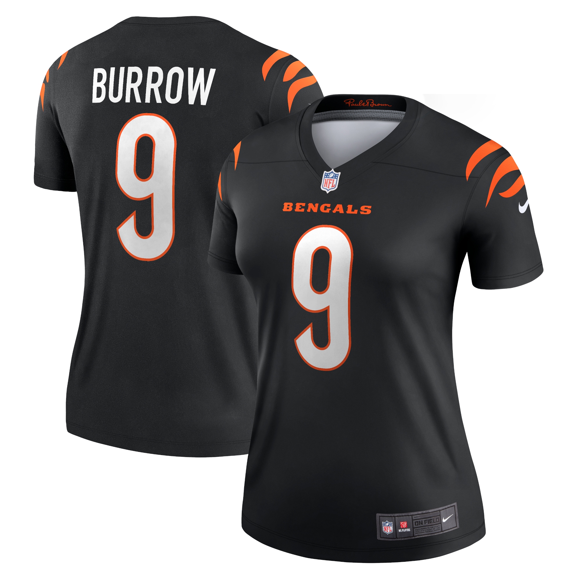 joe burrow cincinnati bengals nike womens legend player performance top black clowdercats r64yx.jpg